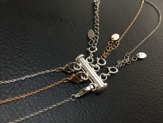 18k gold fill layered necklace detangler, multi strand necklace detangler clasp, layering necklace spacer, layer necklaces / stack bracelet
