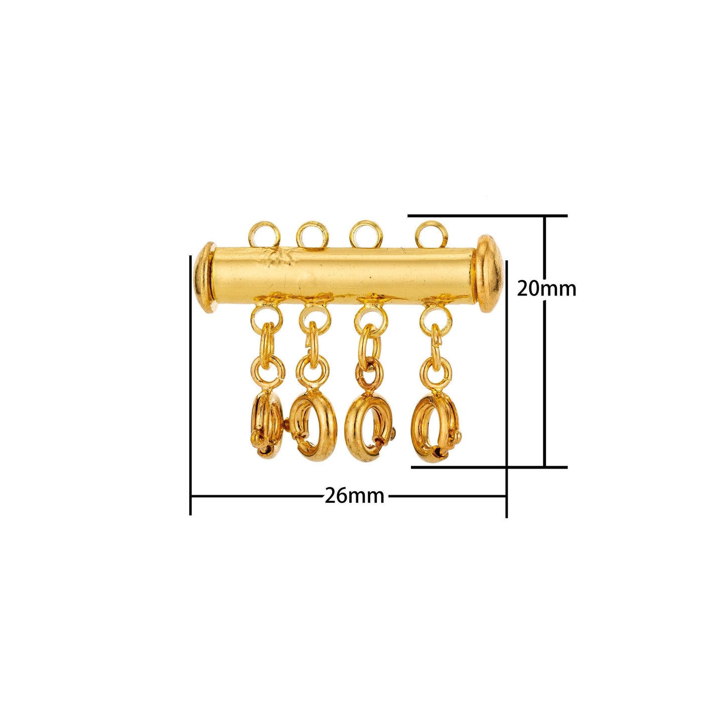 18k gold fill layered necklace detangler, multi strand necklace detangler clasp, layering necklace spacer, layer necklaces / stack bracelet