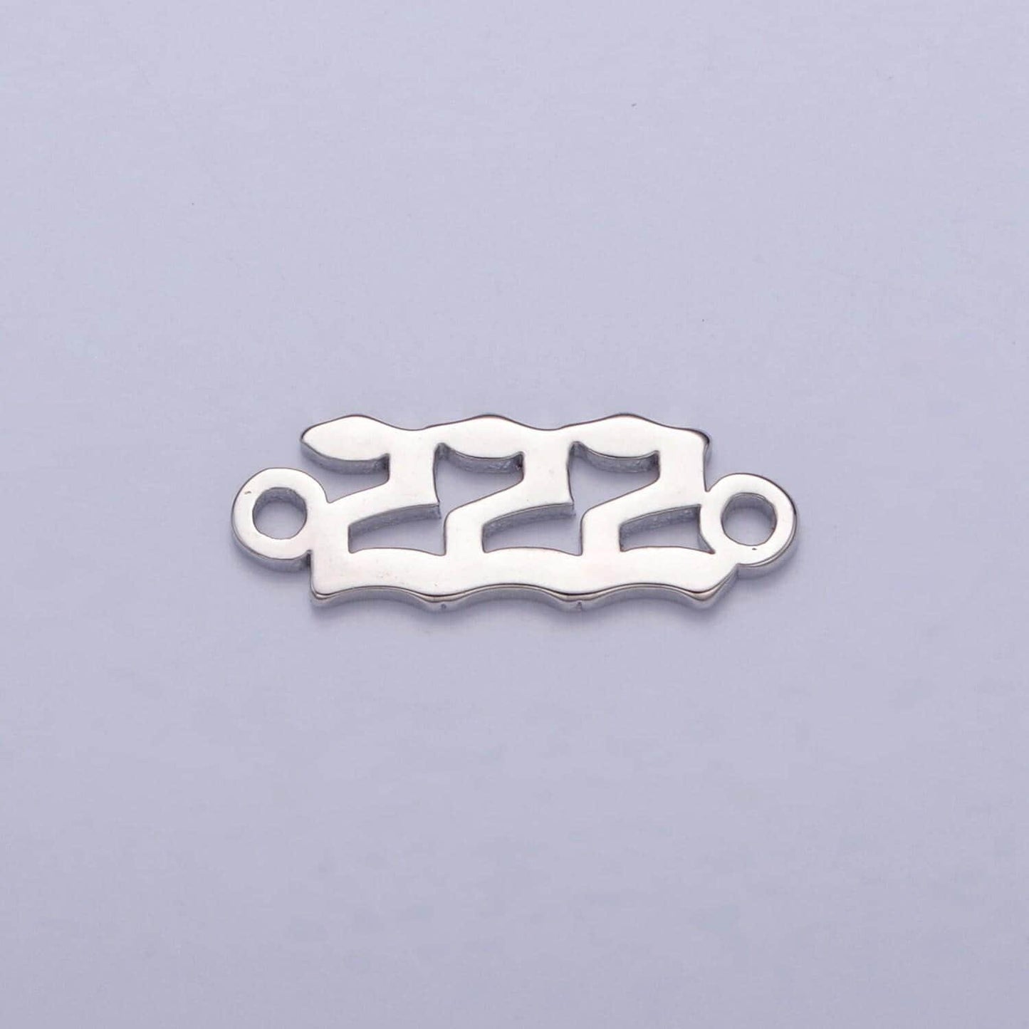 Gold filled silver angel number charm connector lucky number for necklace bracelet component g847