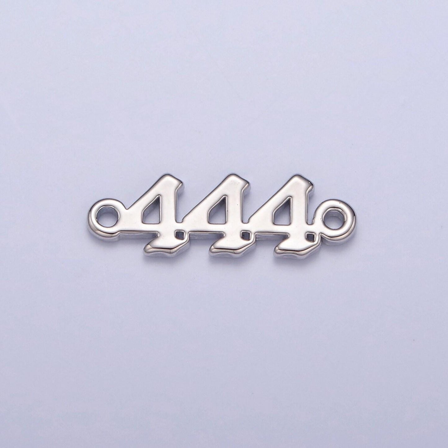 Gold filled silver angel number charm connector lucky number for necklace bracelet component g847
