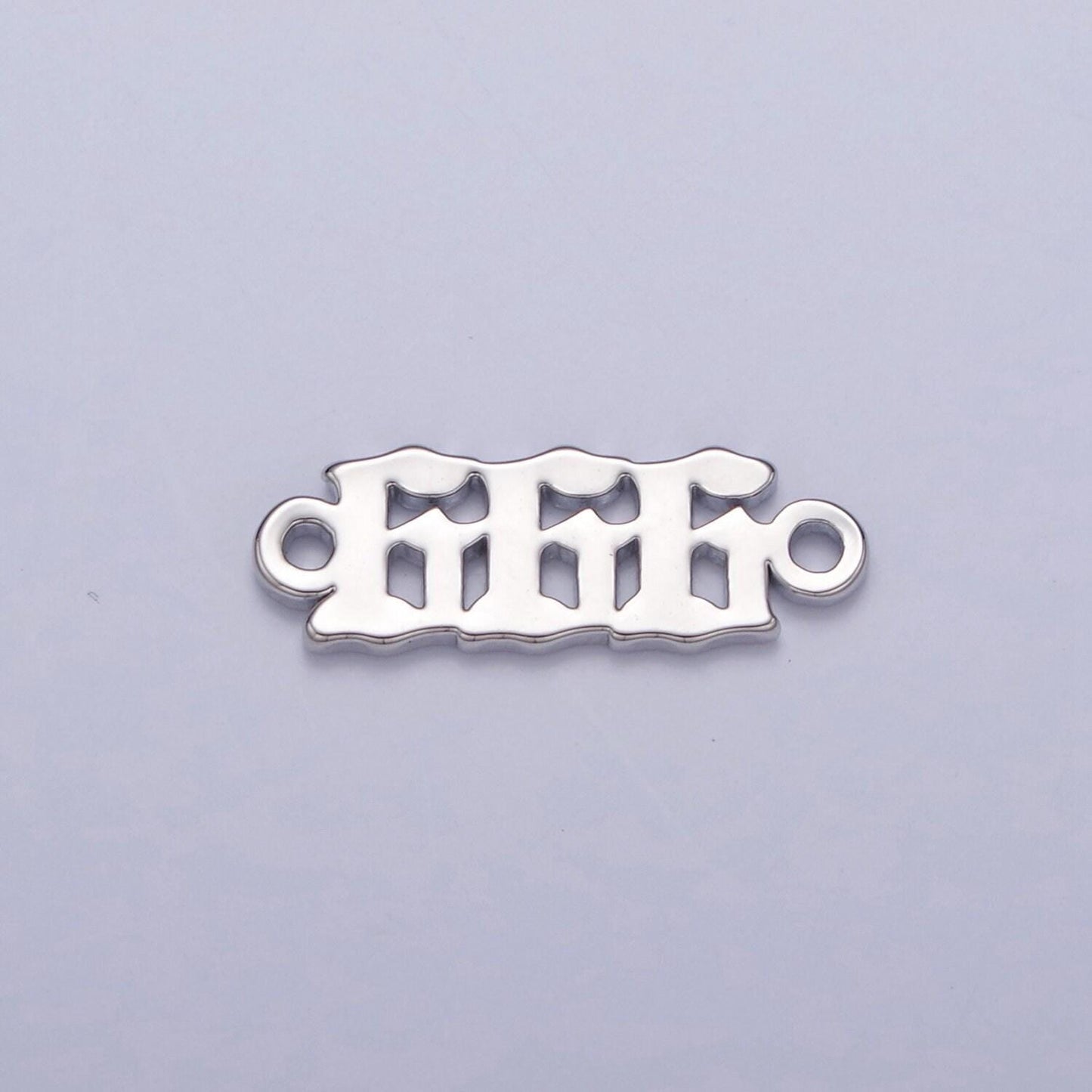 Gold filled silver angel number charm connector lucky number for necklace bracelet component g847