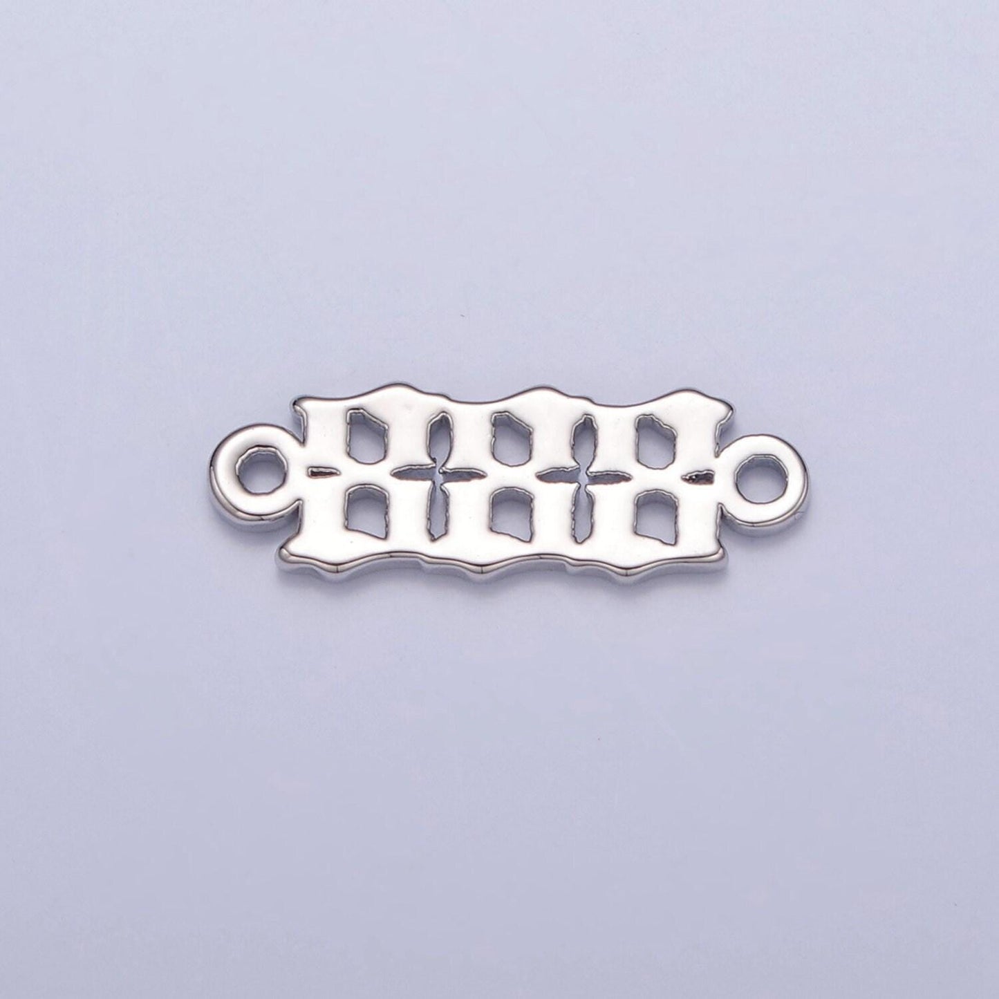 Gold filled silver angel number charm connector lucky number for necklace bracelet component g847