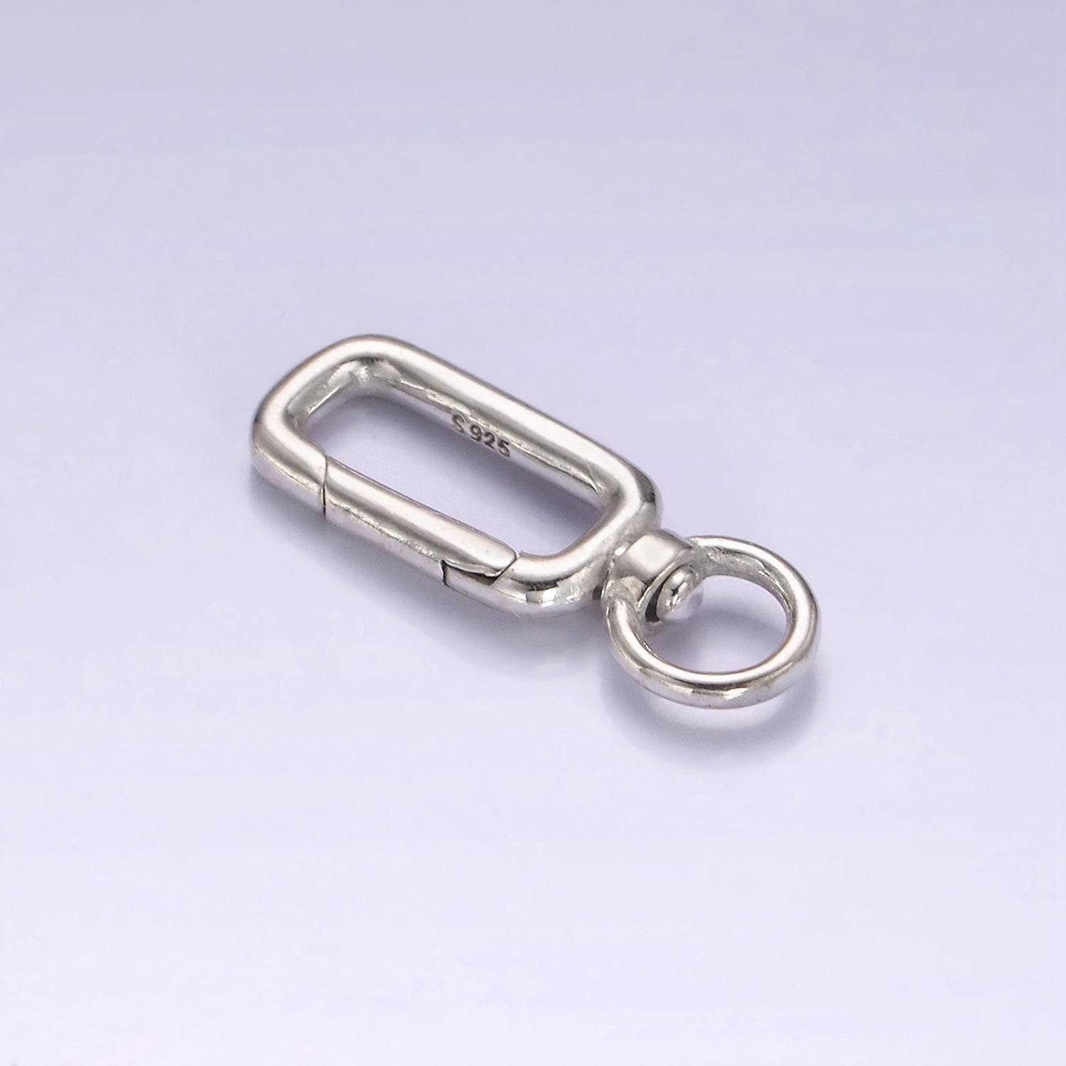 Dainty sterling silver oval push lobster clasp for jewelry making supply necklace component sl-475