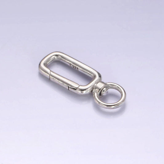 Dainty sterling silver oval push lobster clasp for jewelry making supply necklace component sl-475