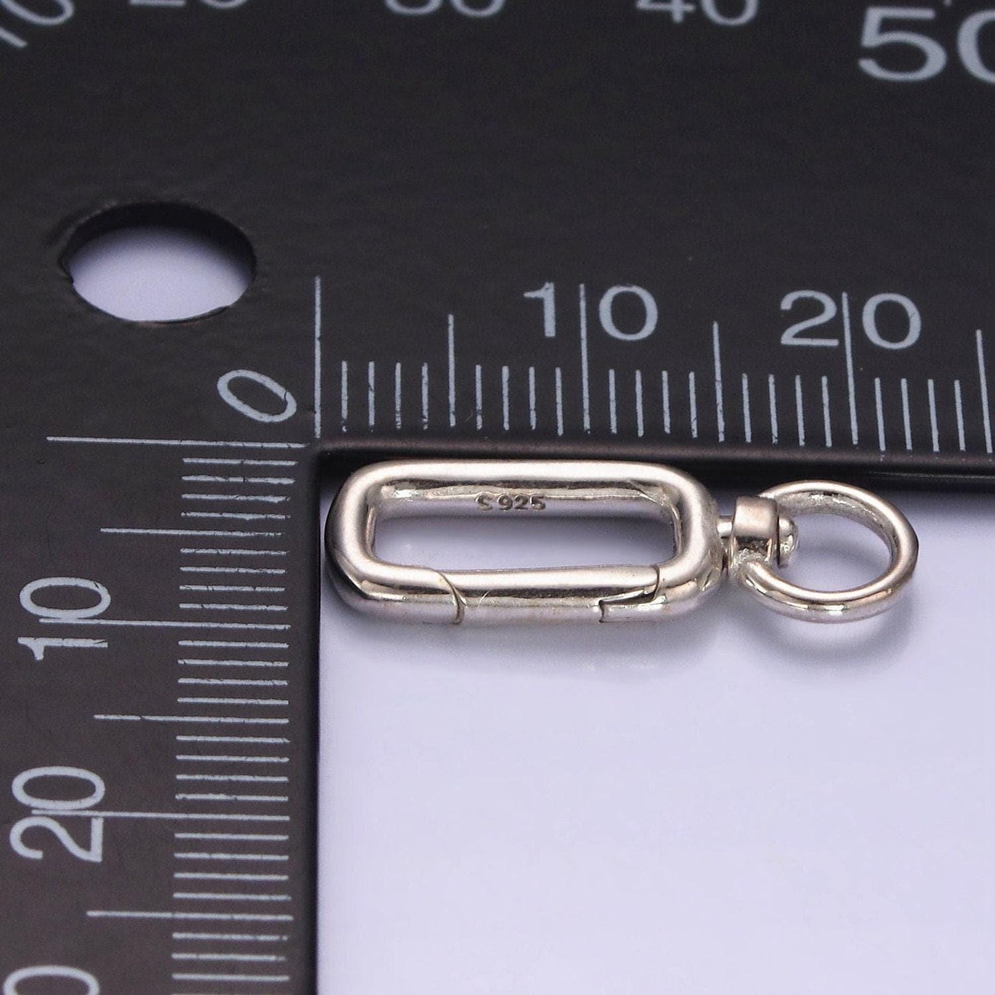 Dainty sterling silver oval push lobster clasp for jewelry making supply necklace component sl-475