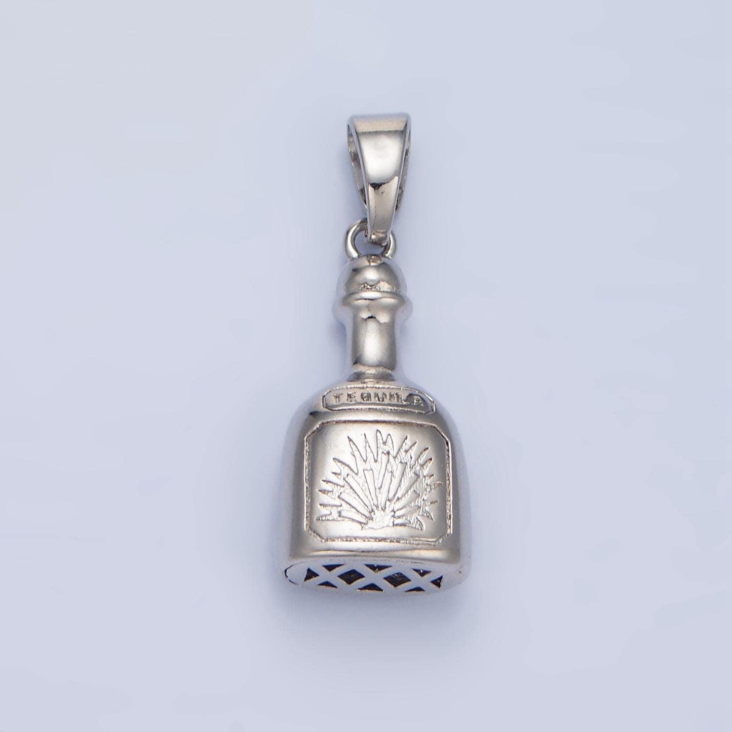 Dainty 24k gold filled tequila bottle charms silver bottle pendant jewelry supply wholesale i858