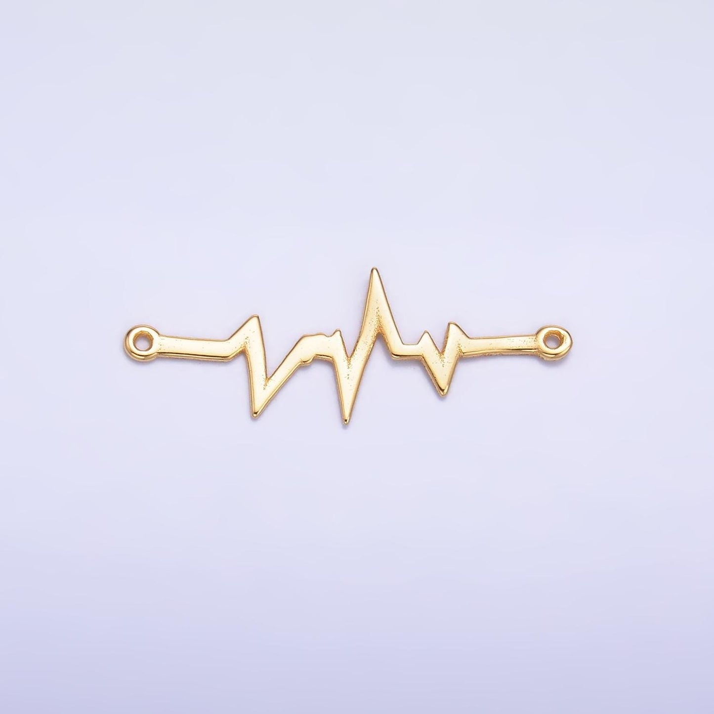 Heartbeat pulse s925 sterling silver gold connector charm electrocardiogram heart beat rate bar spacer link necklace bracelet supply sl615