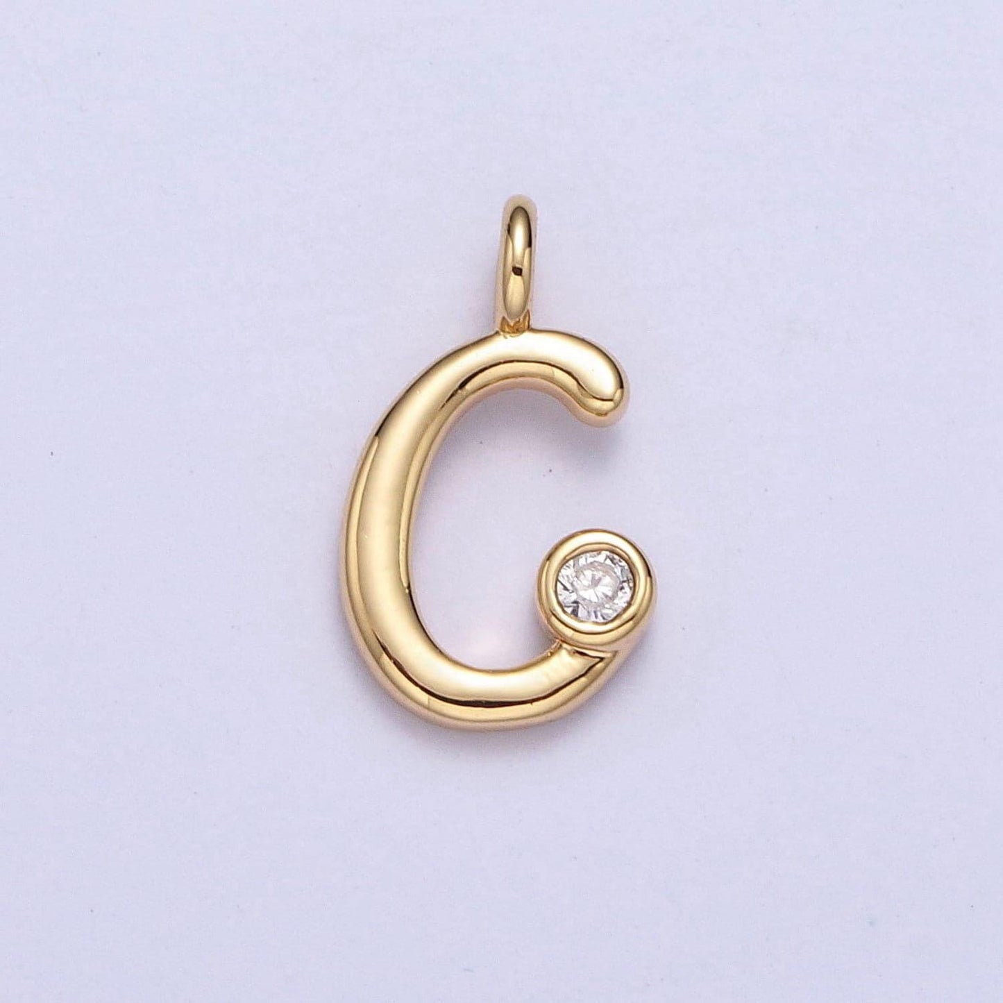 Dainty gold initial charm cursive letter charm minimalist alphabet monogram personalized jewelry add on charm for necklace bracelet earring