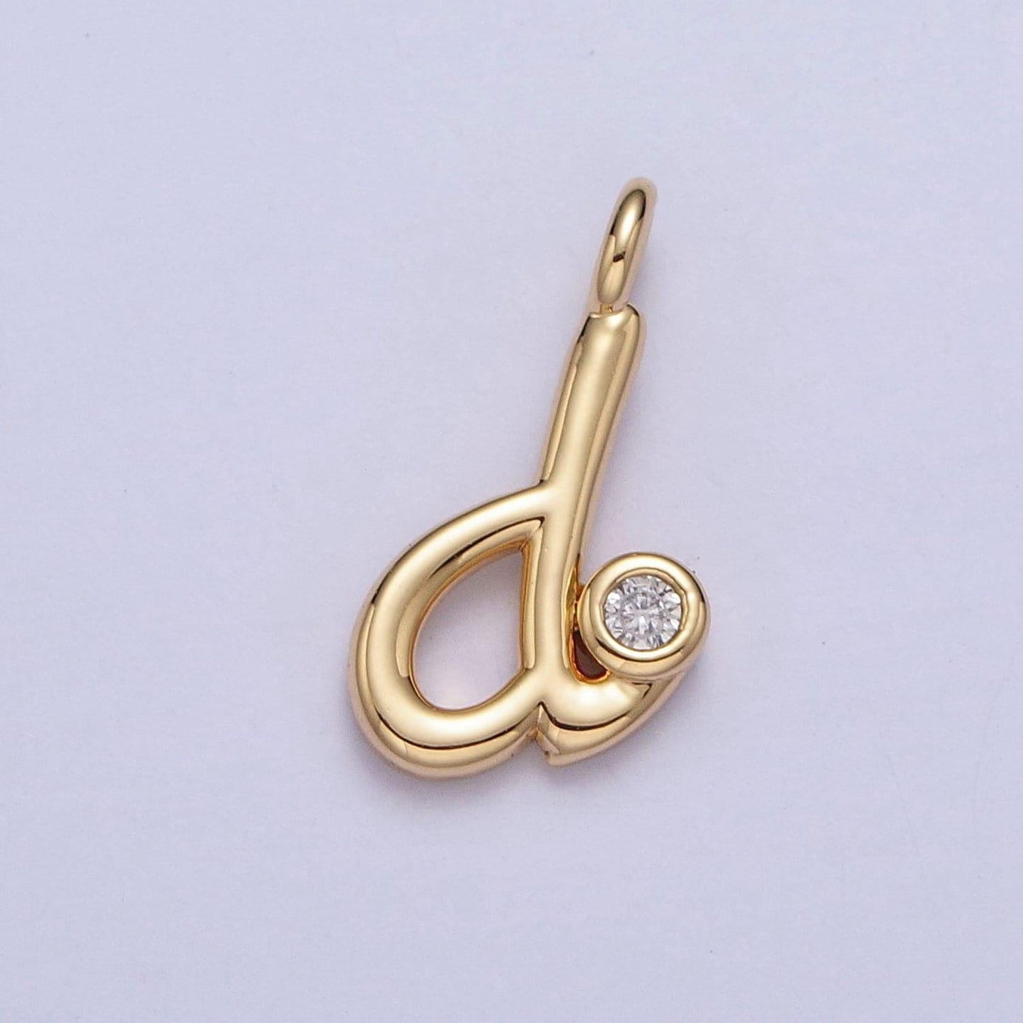 Dainty gold initial charm cursive letter charm minimalist alphabet monogram personalized jewelry add on charm for necklace bracelet earring