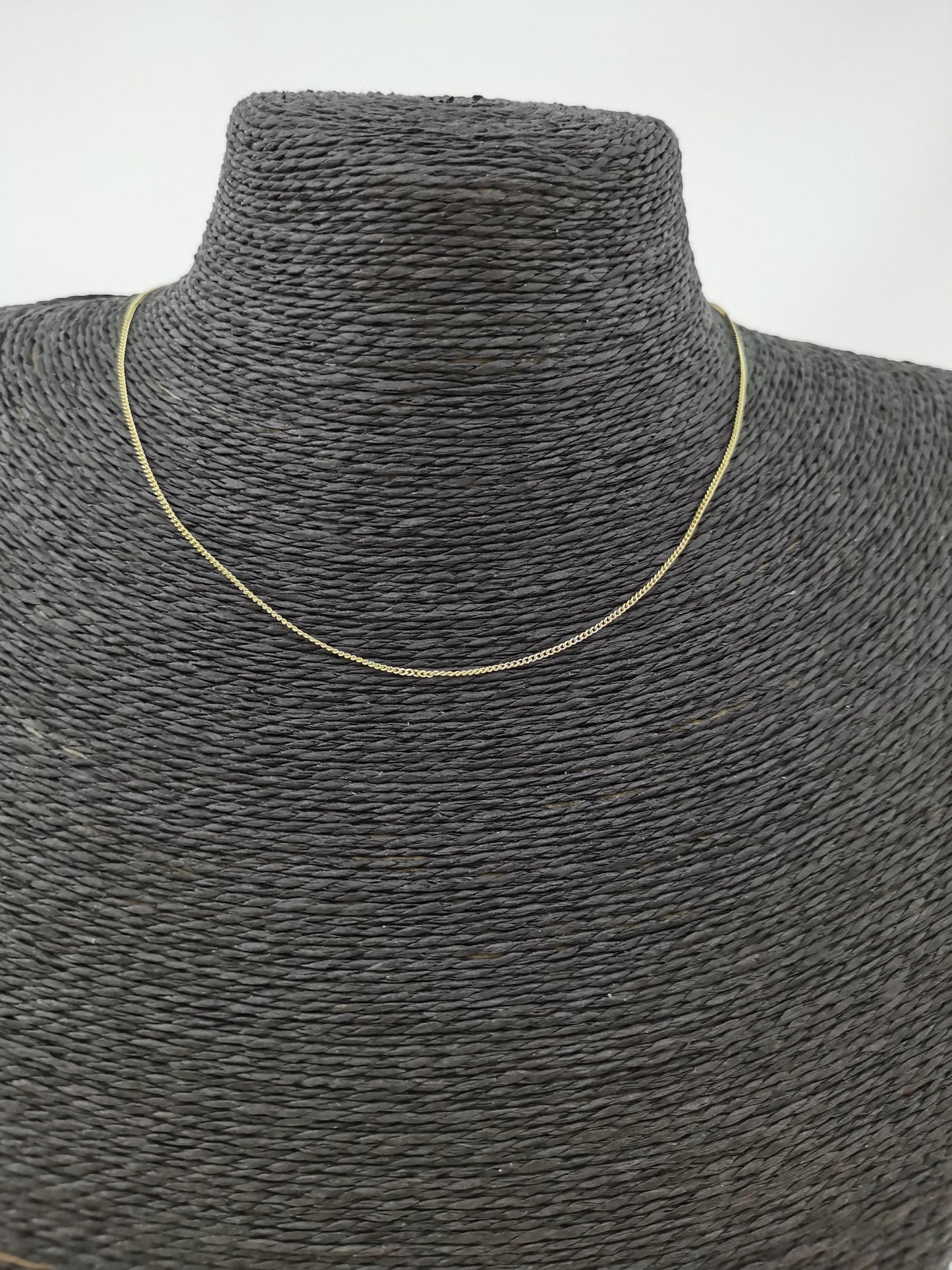 1pc 23.5'' sleek,1mm ready to use gold cuban curb necklace chain, layering curb chain dainty necklace,for pendant charm necklace making, 362