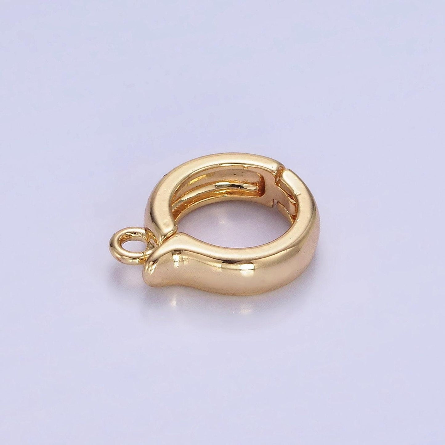 Mini simple classic round gold charm enhancer clasp pendant clasp for bracelet necklace jewelry making round snap lock z696