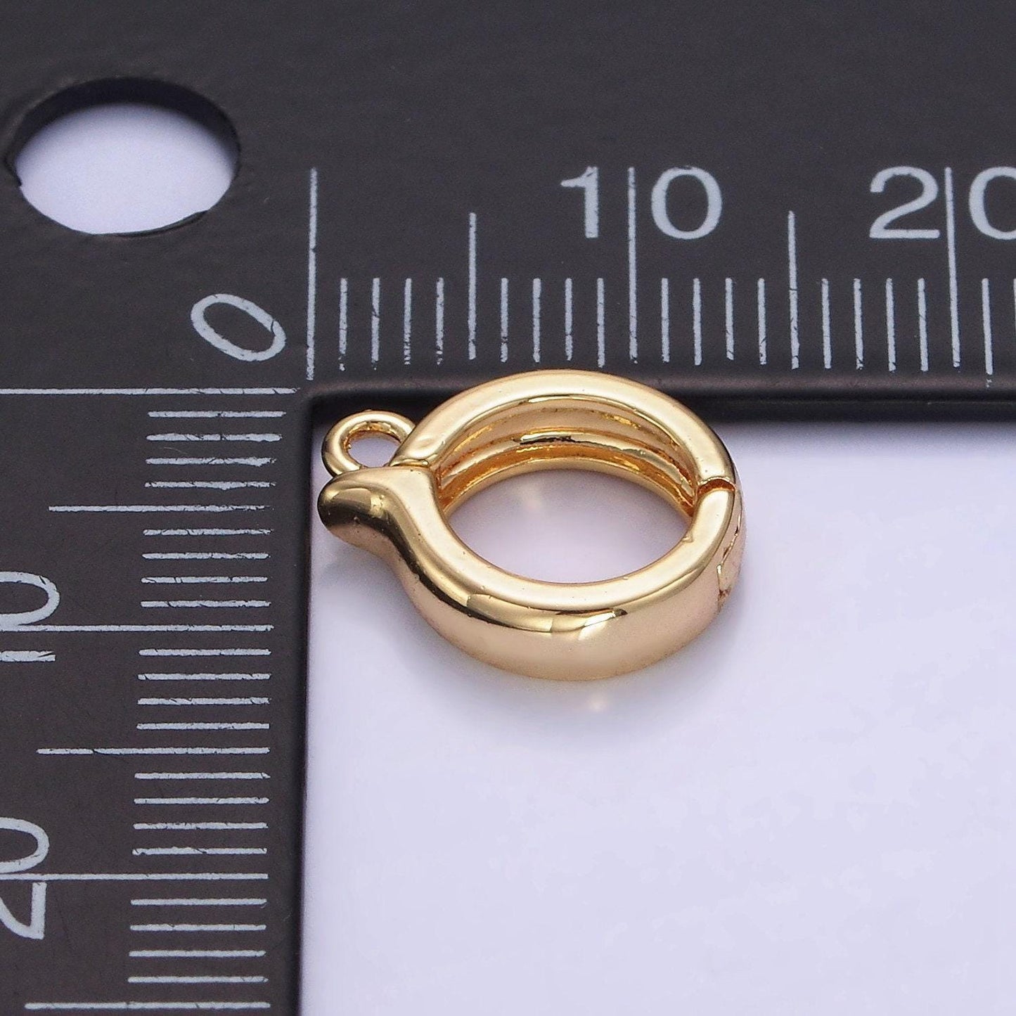 Mini simple classic round gold charm enhancer clasp pendant clasp for bracelet necklace jewelry making round snap lock z696