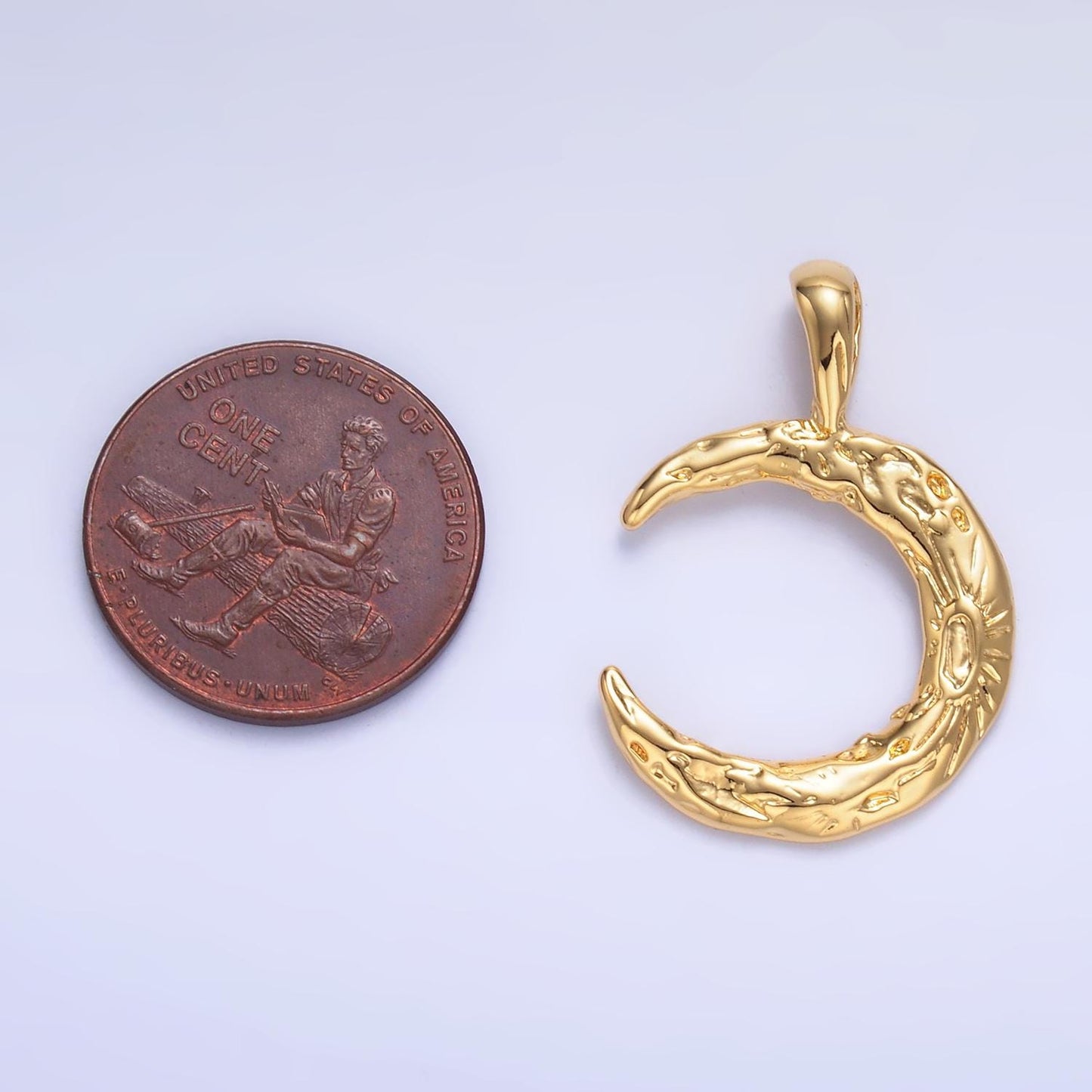 Mini Gold Filled Celestial Pendant Crescent Moon Dainty Charm for Necklace Findings for Jewelry Making AA1081
