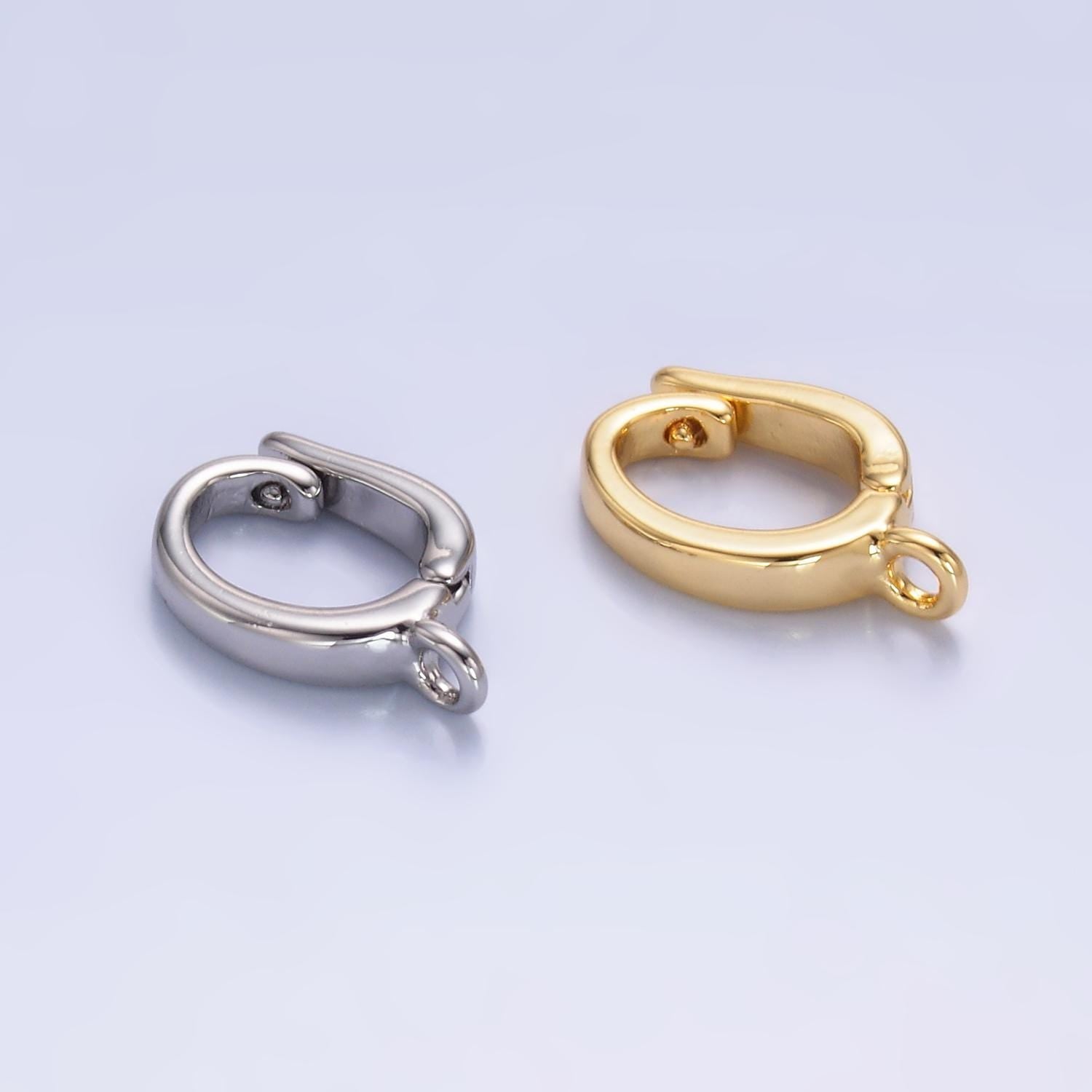 Gold Removable Bail Charm Pendant Enhancer Clasp, Pendant Bail Clasp for Bracelet Necklace Supply Component Z-1046