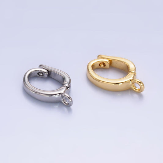 Gold Removable Bail Charm Pendant Enhancer Clasp, Pendant Bail Clasp for Bracelet Necklace Supply Component Z-1046