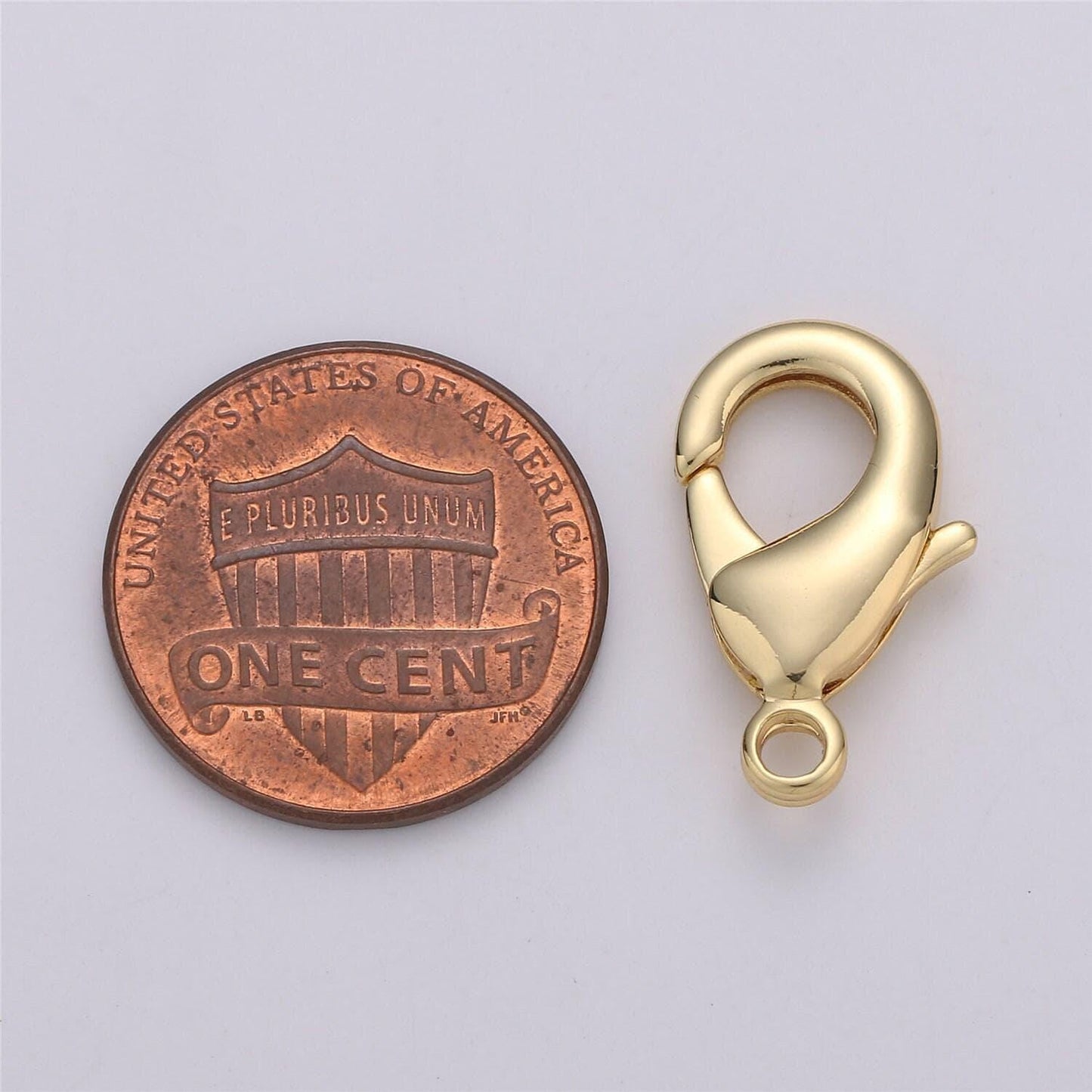 1pc wholesale lobster clasp gold , lobster claw clasp for jewelry making, size option 27mmx17mm, 23mmx14mm, 19mmx12mm