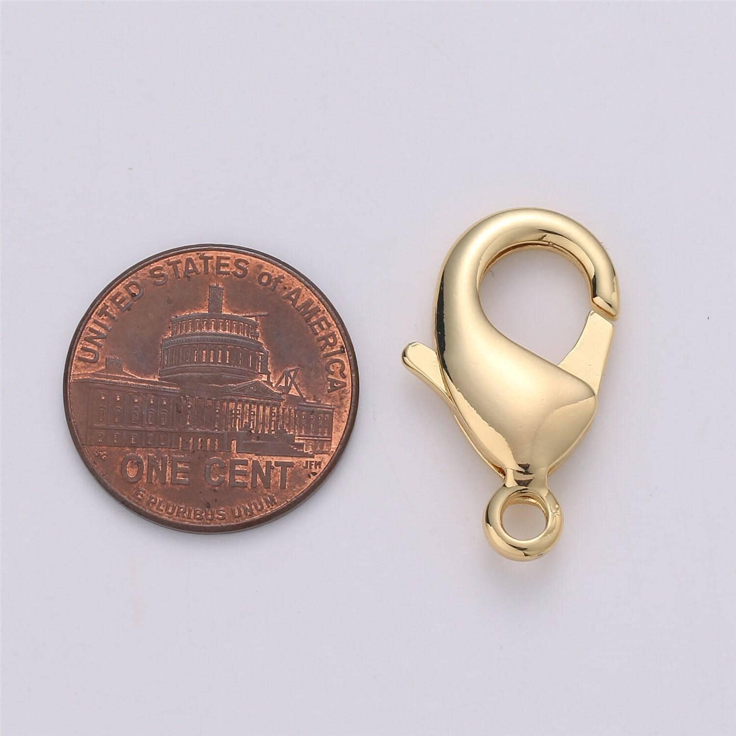 1pc wholesale lobster clasp gold , lobster claw clasp for jewelry making, size option 27mmx17mm, 23mmx14mm, 19mmx12mm
