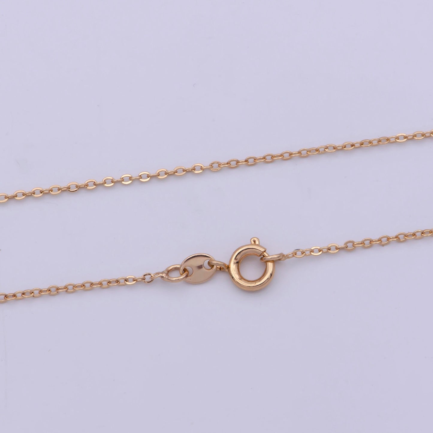 1pc 17.7'' ready to use gold thin rolo necklace chain, small round rolo chain dainty necklace, for pendant charm necklace, wa-480