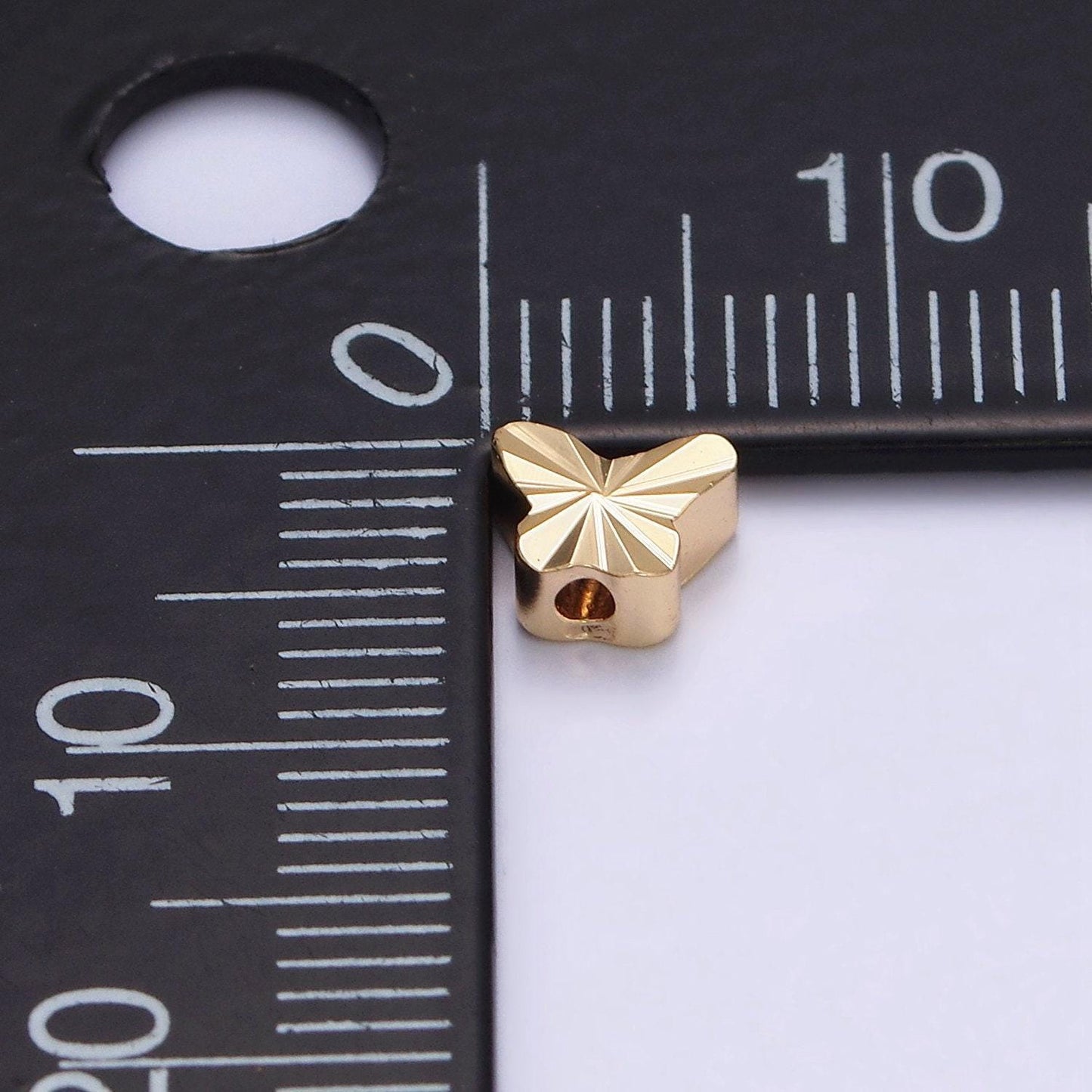 1x gold dainty butterfly spacer beads, mariposa beads, insect animal bracelet connector for bracelet jewelry making supply finding b-834