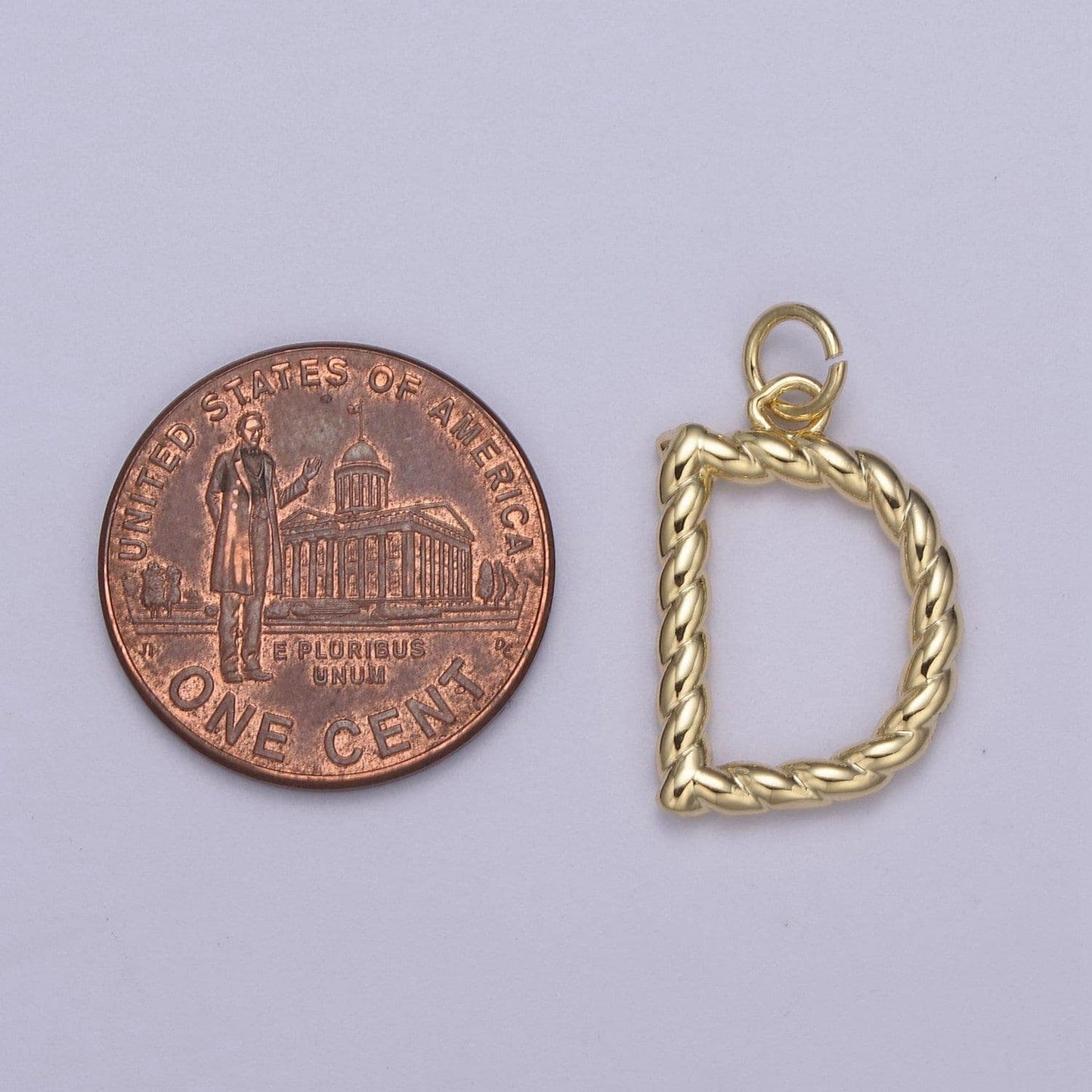 Dainty 14k gold filled tiny twisted initial, letter alphabet rope charms mini gold pendant charm for personalized jewelry a-351~a-363