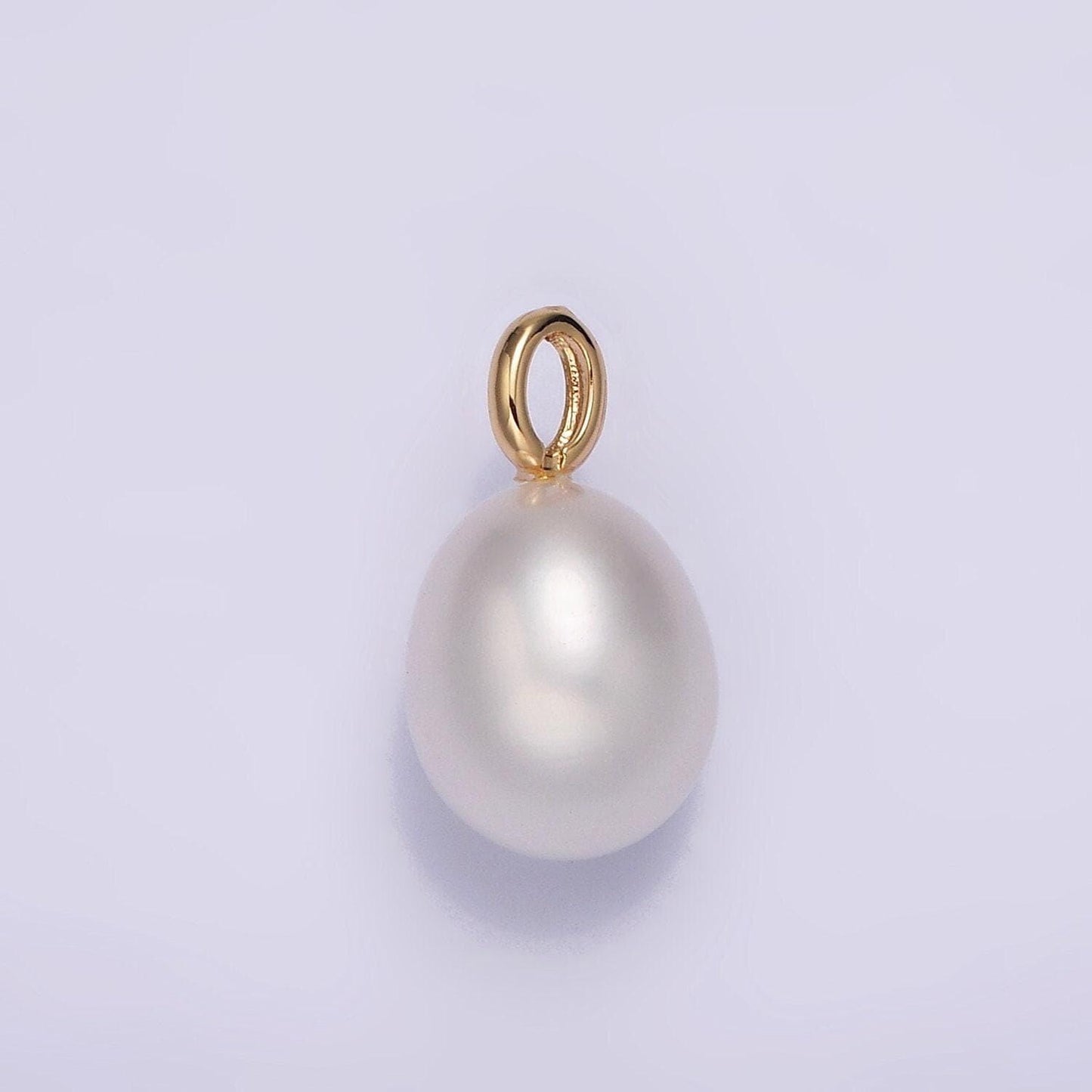 Dainty shell pearl oval potato pearl charms pendant approx 10mm for bracelet necklace component p1616