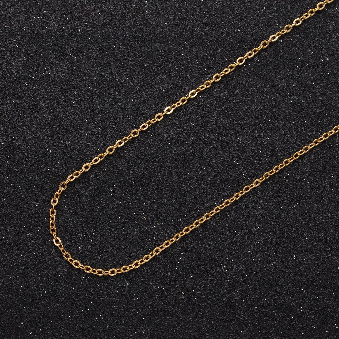 24k gold filled mini cable rolo bulk unfinished chain, 1.5mm width gold & silver wholesale chain for jewelry making | roll-951, roll-952