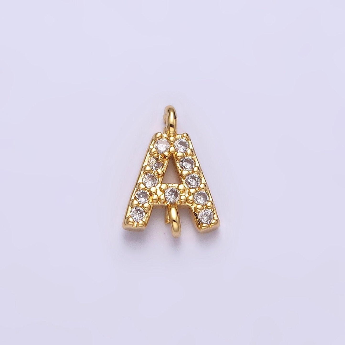 Mini cz sideway initial charm connector gold letter dainty name necklace link connector for personalized jewelry supply bracelet necklace