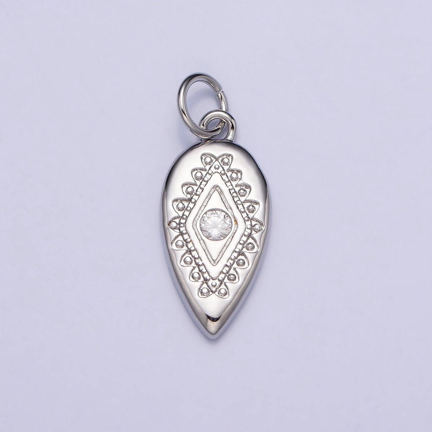 Dainty evil eye charm, gold plated mini tear drop charm eye of ra amulet jewelry pendants cubic zirconia ac664
