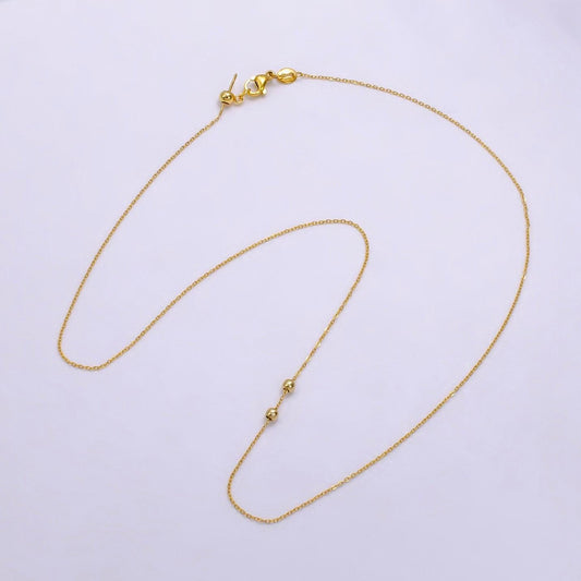 19 inch necklace with bead spacer for necklace component jewelry making supply wa-2472