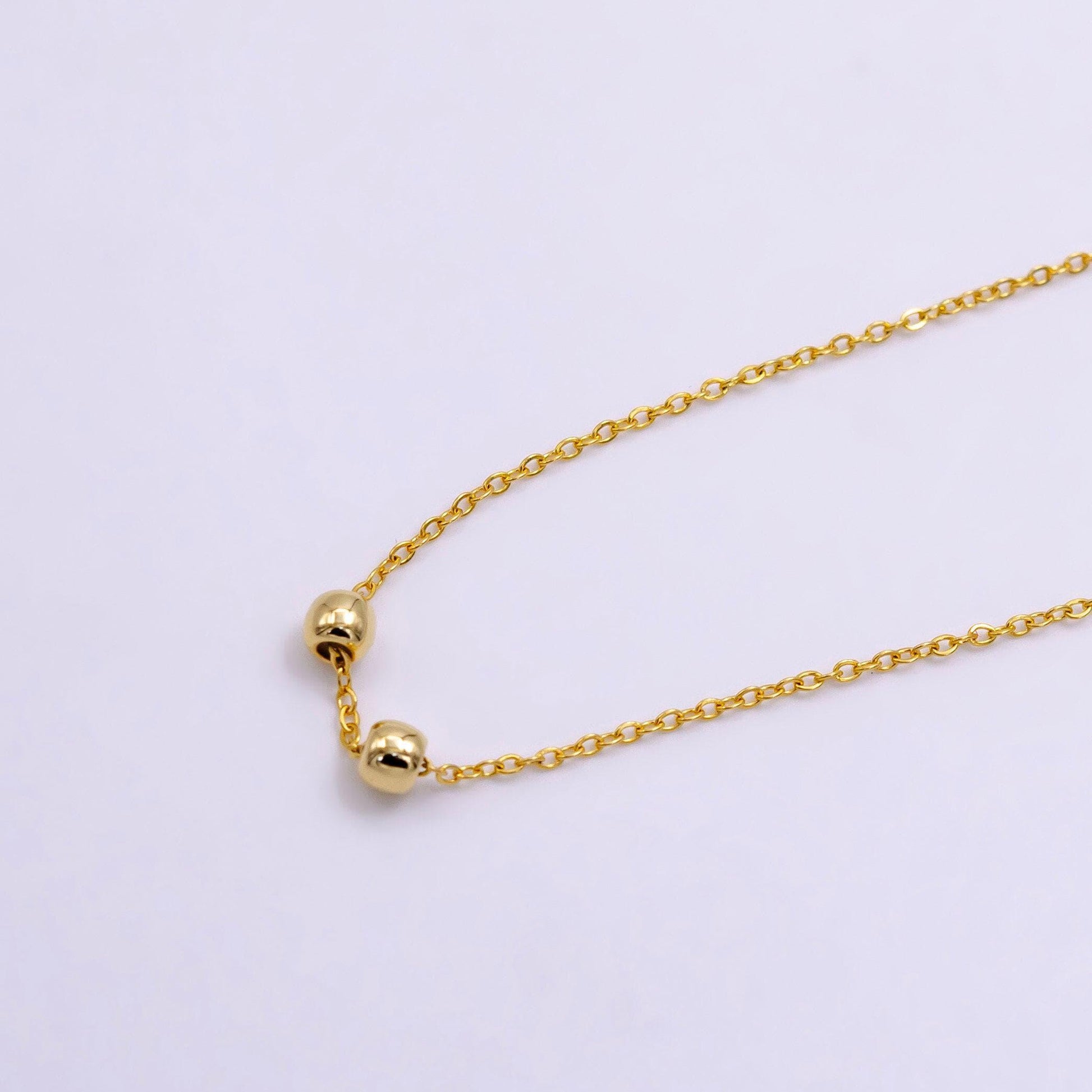 19 inch necklace with bead spacer for necklace component jewelry making supply wa-2472
