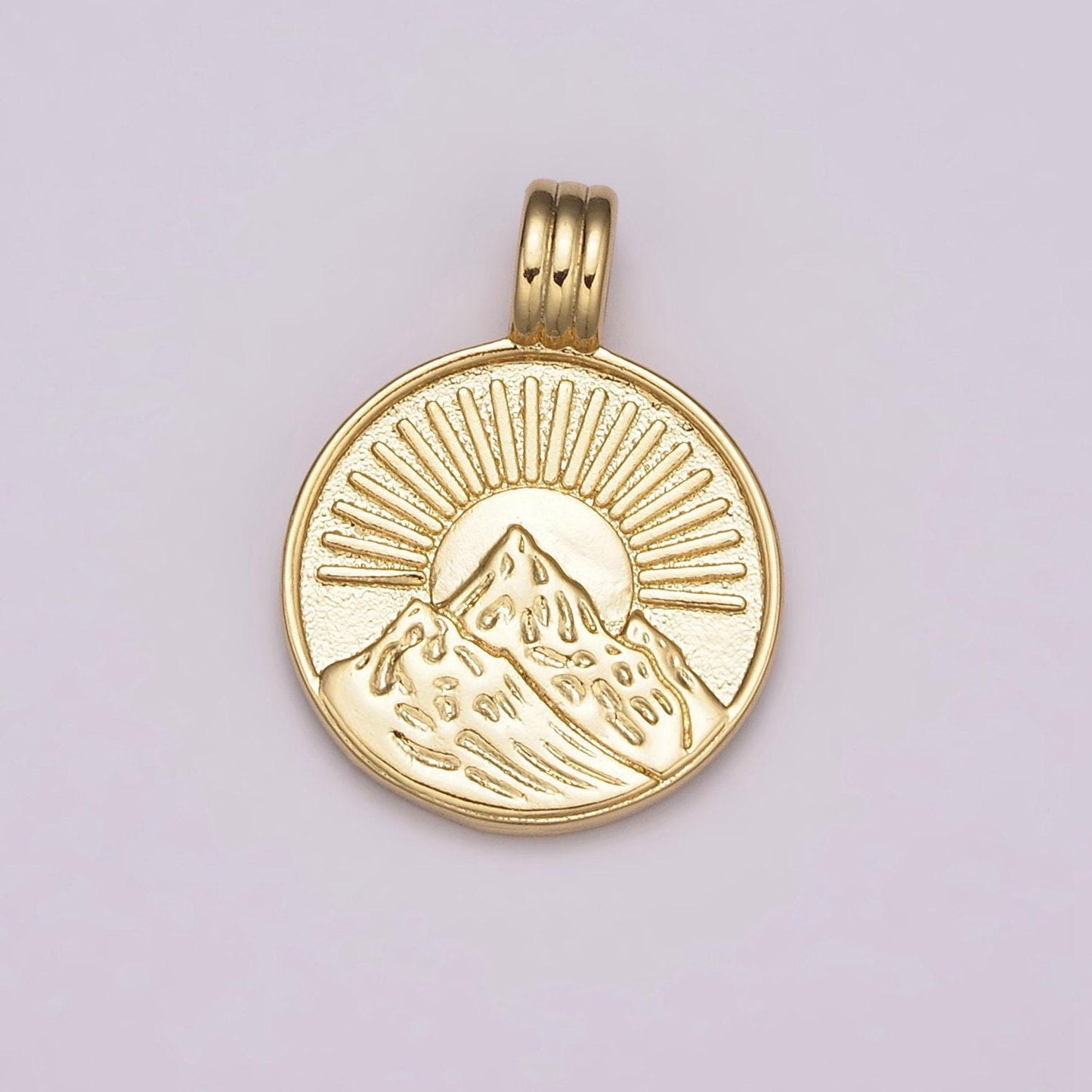 New element collection gold element charm fire wind earth ocean wave charm 24k gold filled medallion for necklace bracelet supply