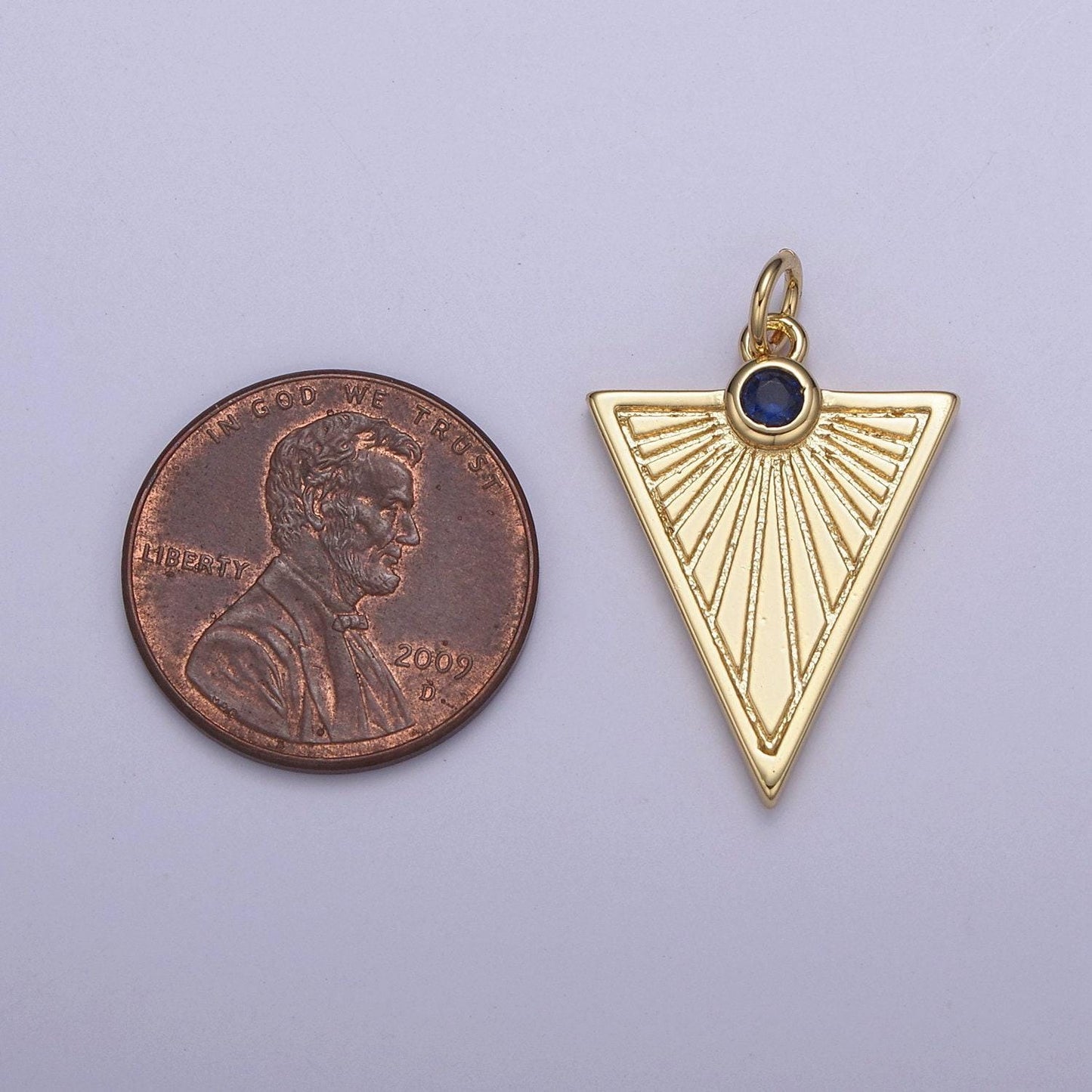 Gold filled medallion pendant gold radial triangle charm sun ray necklace pendant geometric cz necklaces charm