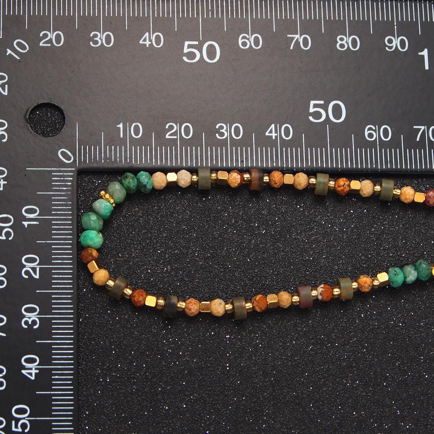Handmade bohemian turquoise citrine multifaceted 14k gold filled beaded necklace | wa-2647