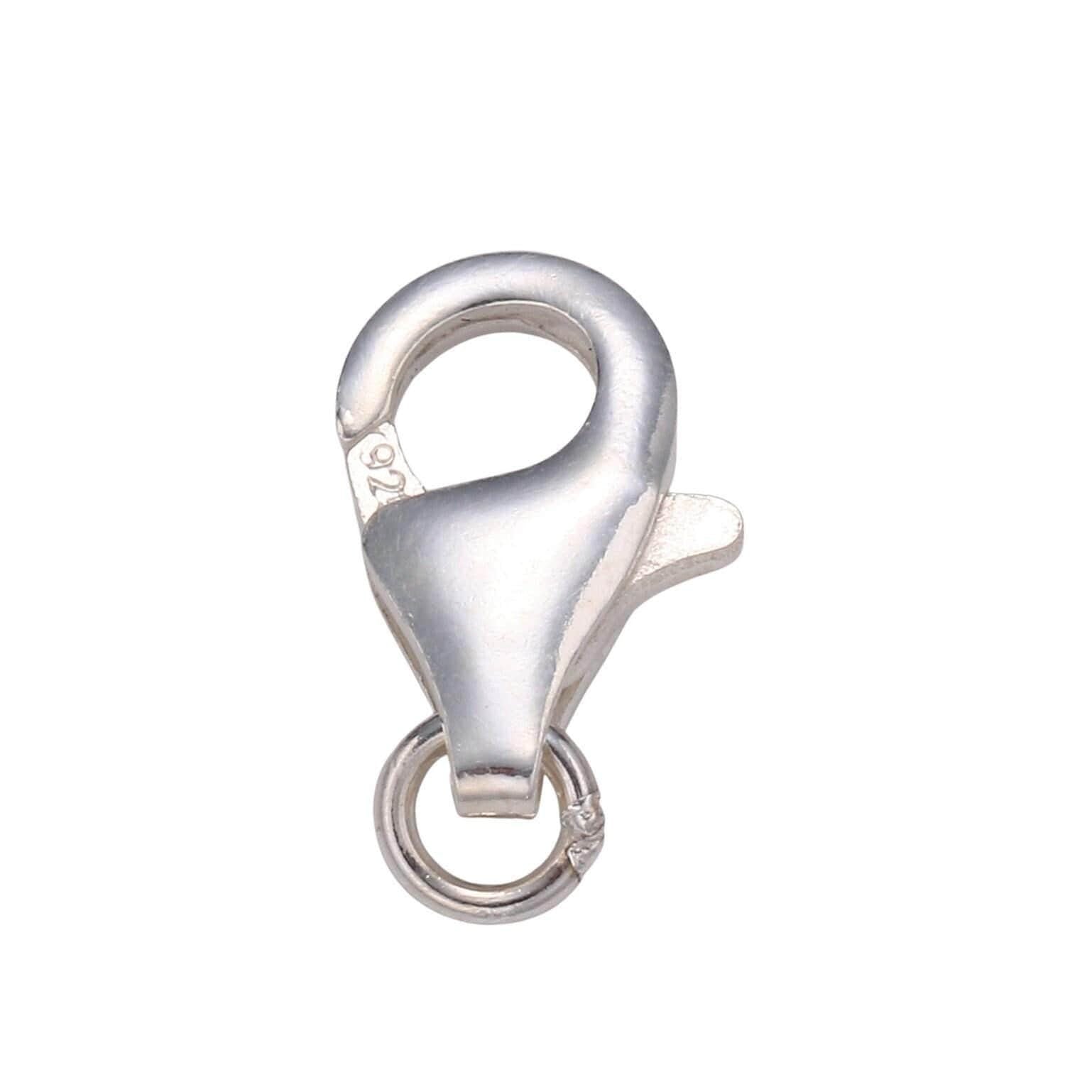 1 pc 925 sterling silver different size available lobster clasp,lobster claw for jewelry making, size option sl233~sl235
