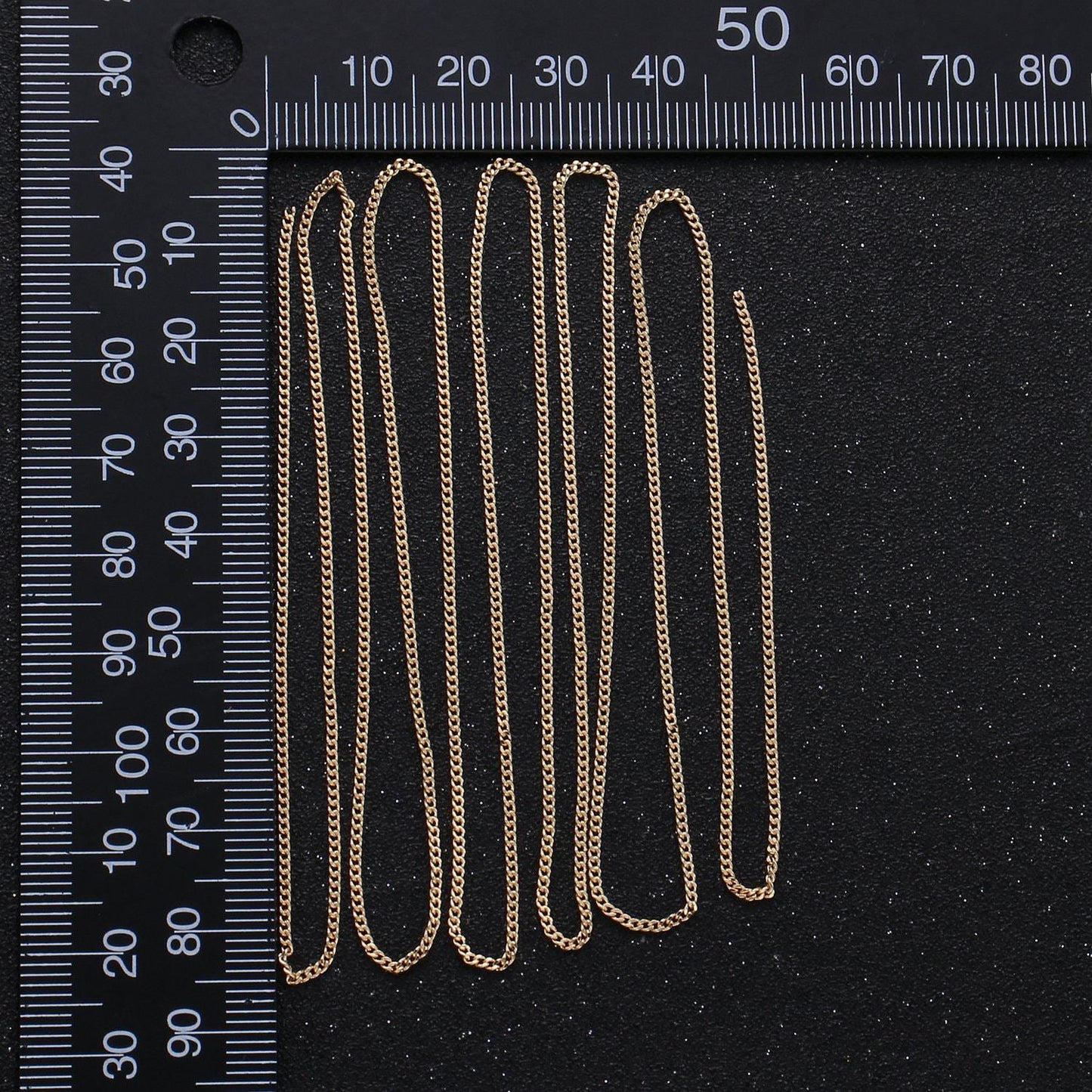 16k gold cuban curb chain by yard, cuban curb chain, wholesale bulk roll chain for jewelry making, width is 2.3mm thicknest 0.4mm, 310
