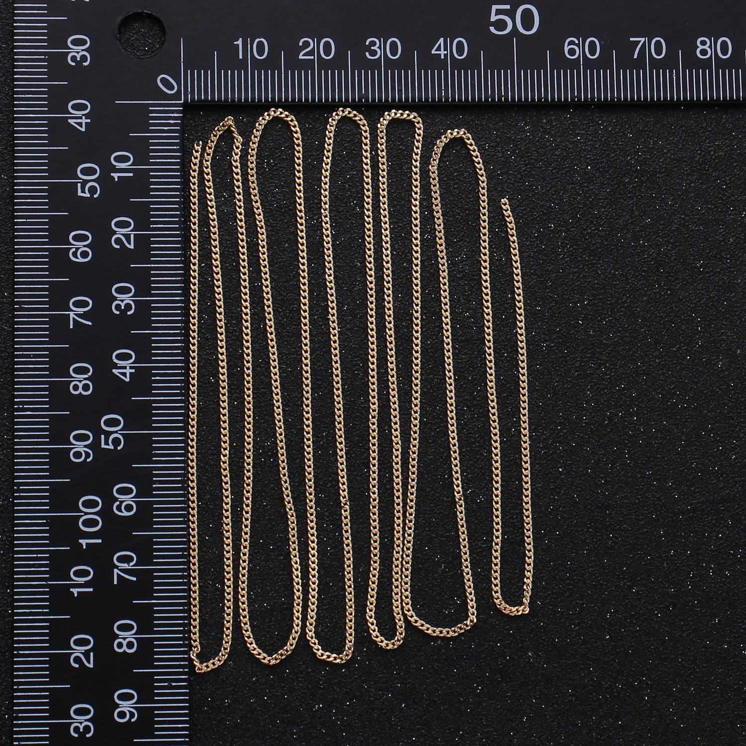 16k gold cuban curb chain by yard, cuban curb chain, wholesale bulk roll chain for jewelry making, width is 2.3mm thicknest 0.4mm, 310