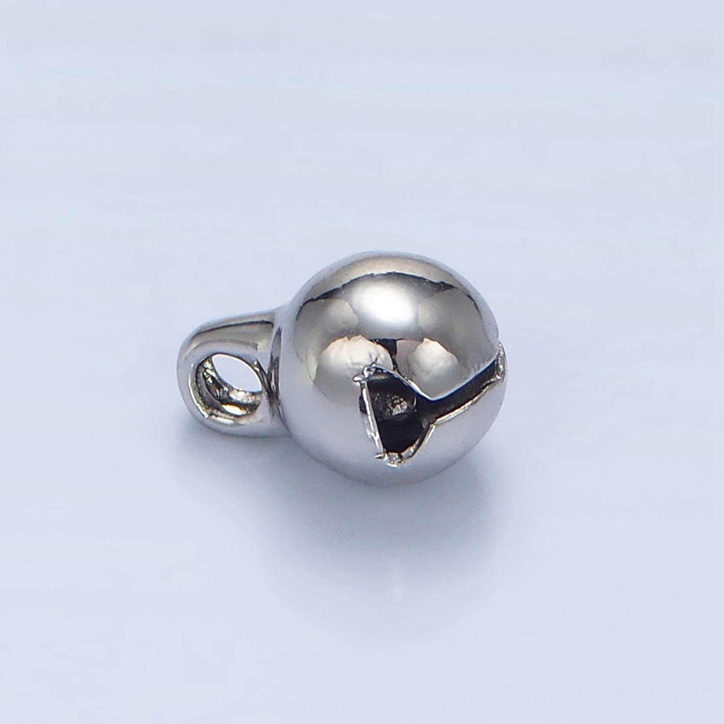 Tiny tinkle bell charm 8x11mm 24k gold filled in gold & silver charm | x-885