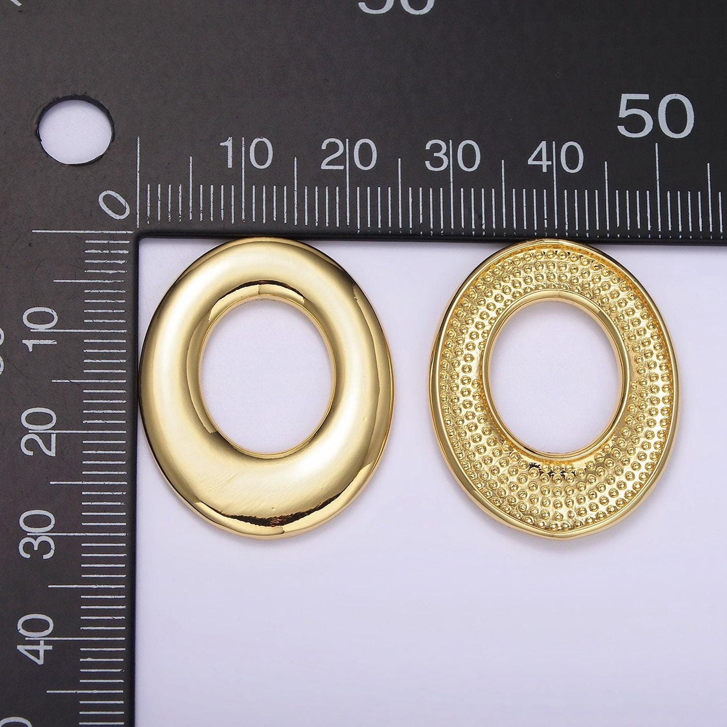 Dainty gold oval charms, geometric jewelry irregular pendants oblong charm gold filled finding for necklace earring supply z620