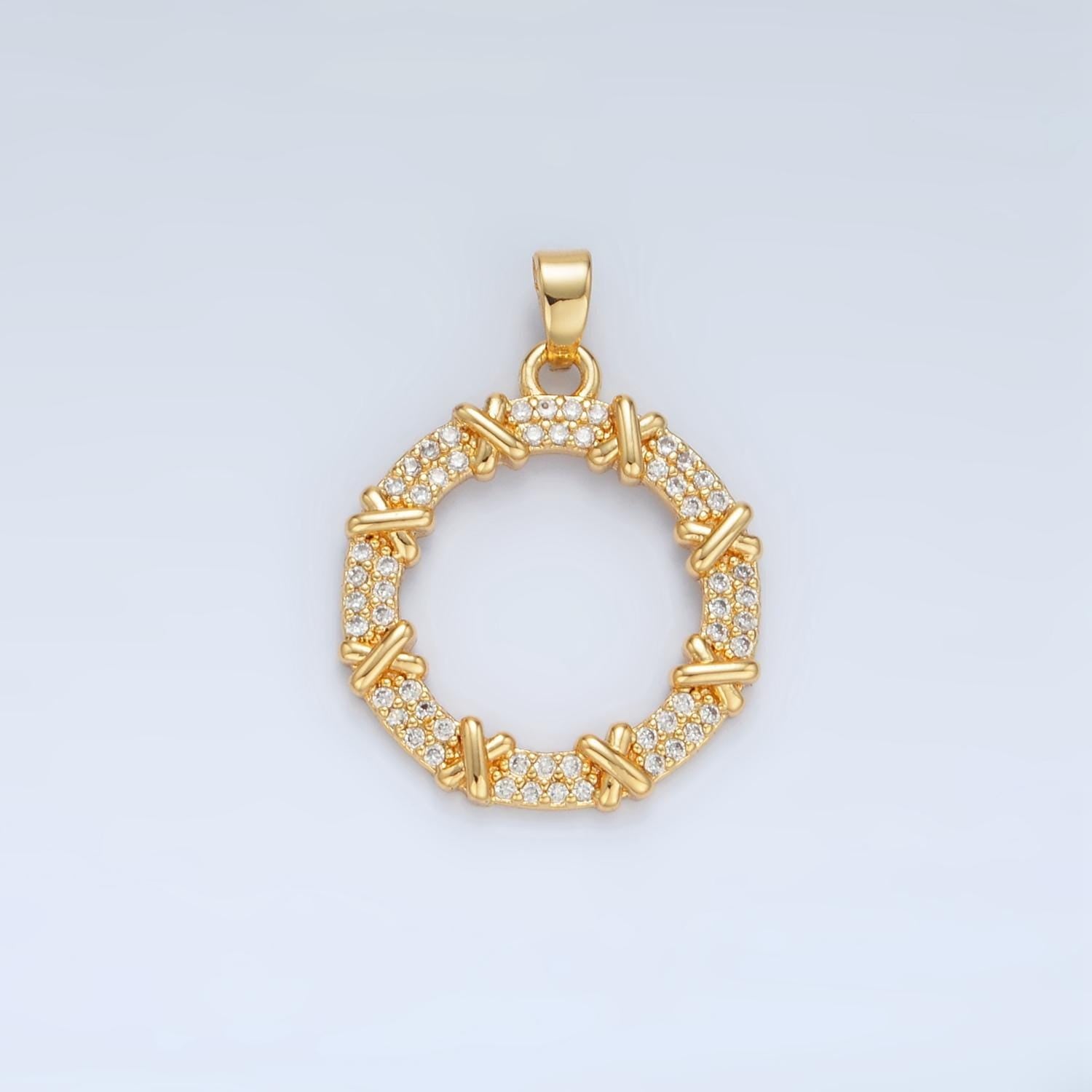 Dainty gold filled round laurel crown pendant silver olive branch wreath charms aa894