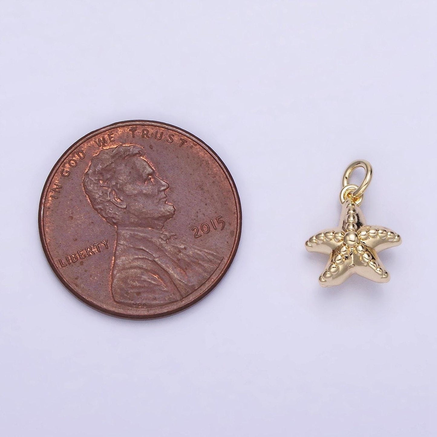 14k gold filled dotted sea fish animal minimalist mini charm | ag-743
