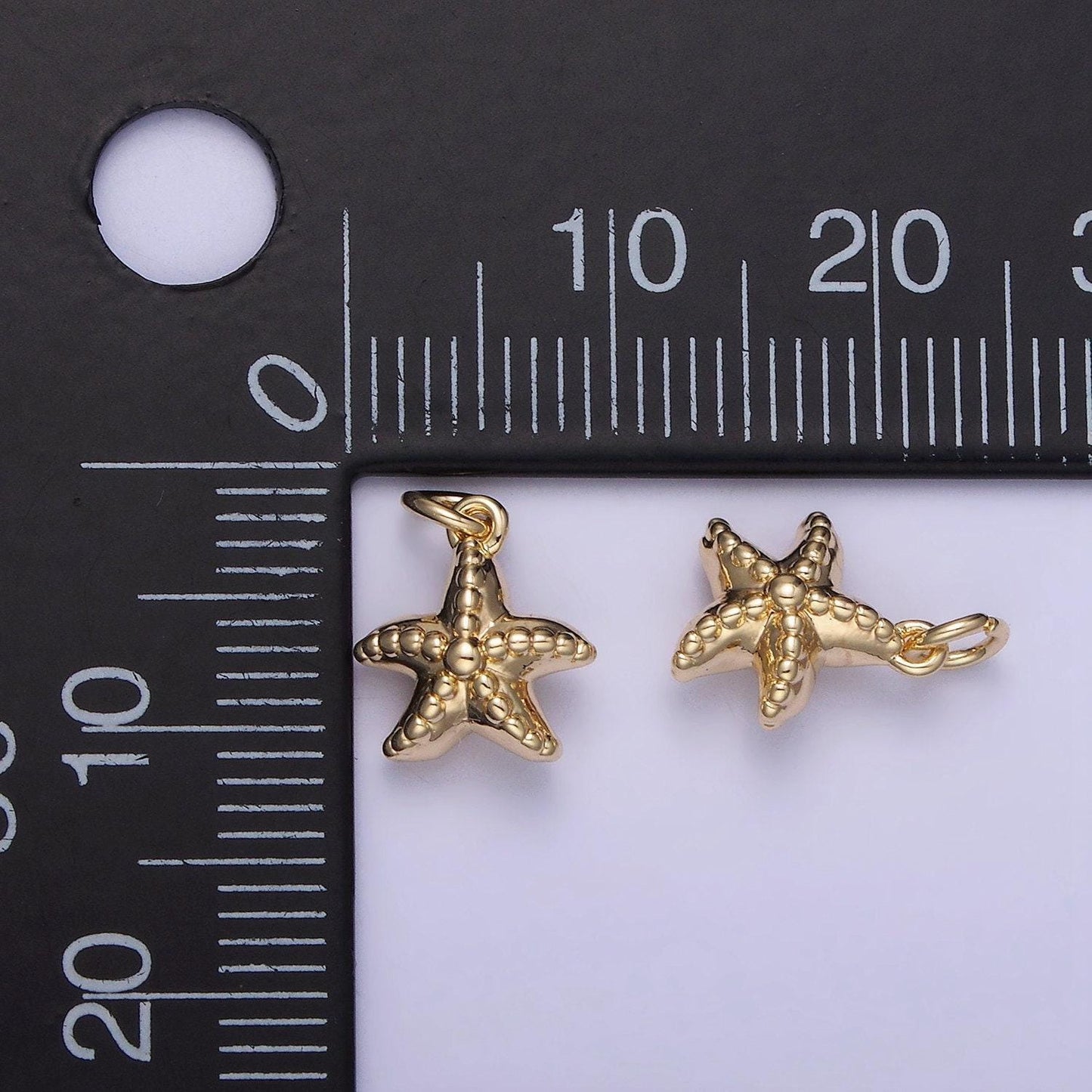 14k gold filled dotted sea fish animal minimalist mini charm | ag-743