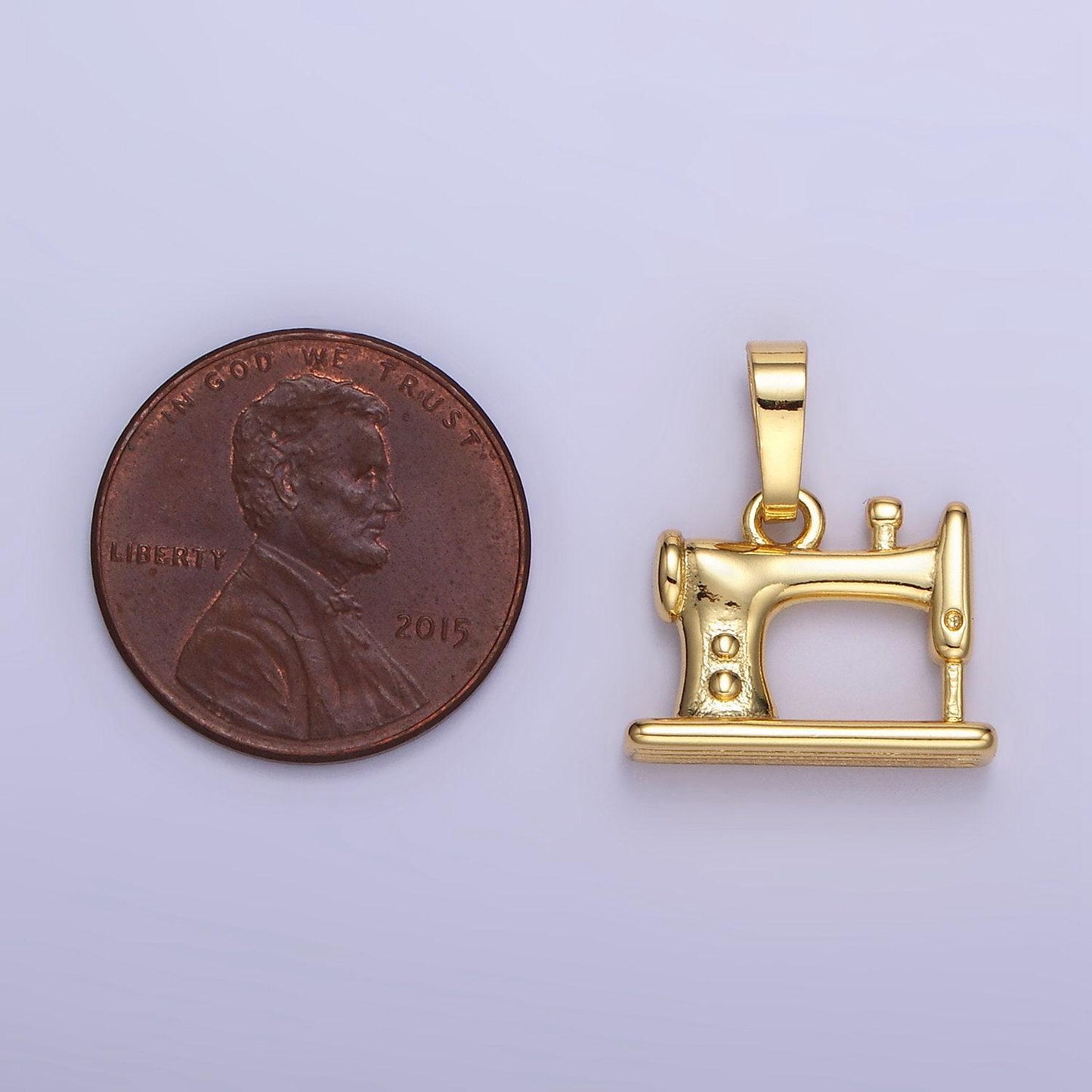 Dainty sewing charm 18k gold filled charm craft supplies fashion pendants for jewelry findings making accessory for bracelet necklace aa1347