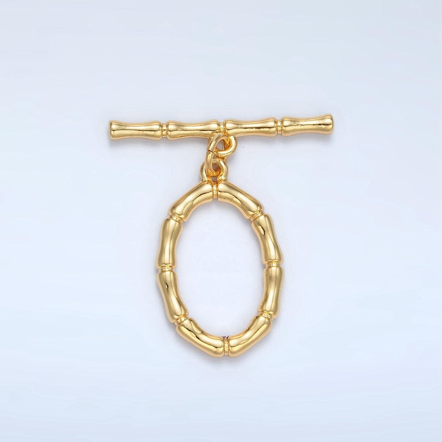 Gold filled 24k bamboo style toggle clasp "ot" supply for bracelet/necklace component | z-449