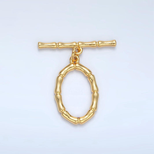Gold filled 24k bamboo style toggle clasp "ot" supply for bracelet/necklace component | z-449
