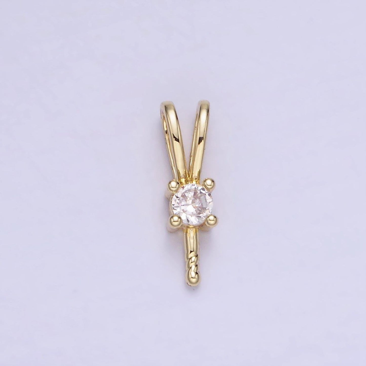 Pendant charm bail cup 14k gold filled cup and peg pendant pinch bail connector peg drop bail for half drilled pearls and bead z711