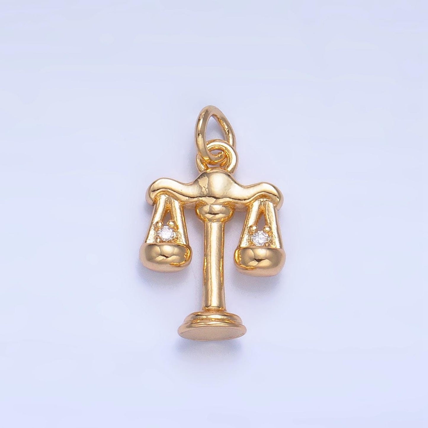 Mini 18k gold filled zodiac sign charm, dainty libra scales sign astrology pendant charm for necklace earring supply w103