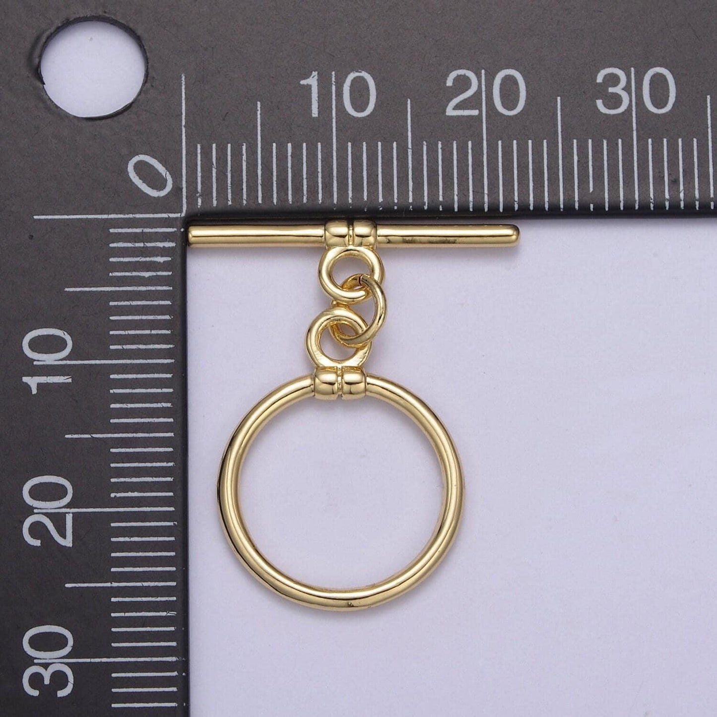 1 set x gold fill toggle clasp 27.4 x 22.0mm simple modern gold toggle clasp with jump ring-gold for diy jewelry making | l-671