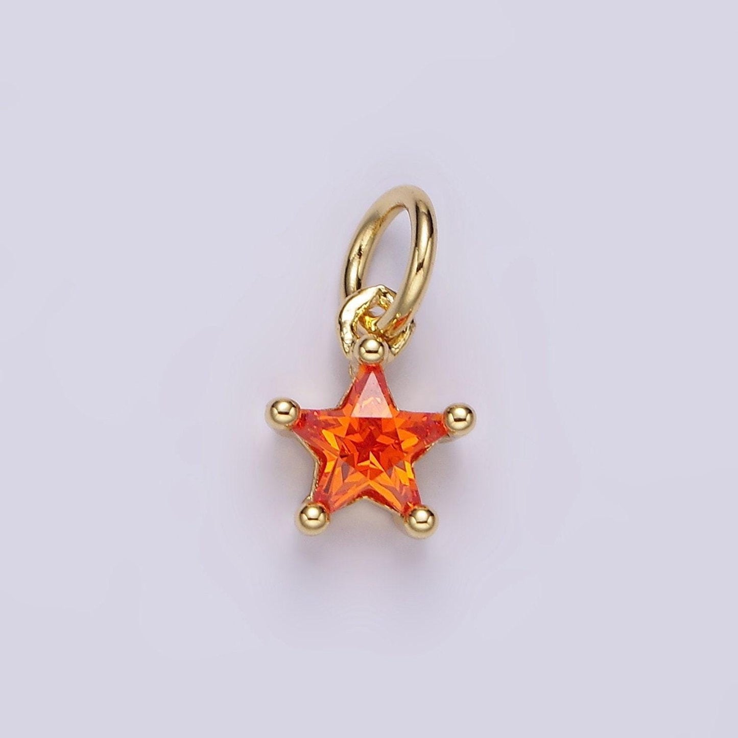 16k gold filled 11mm cz celestial star add-on charm mini star charm | ag549-ag560