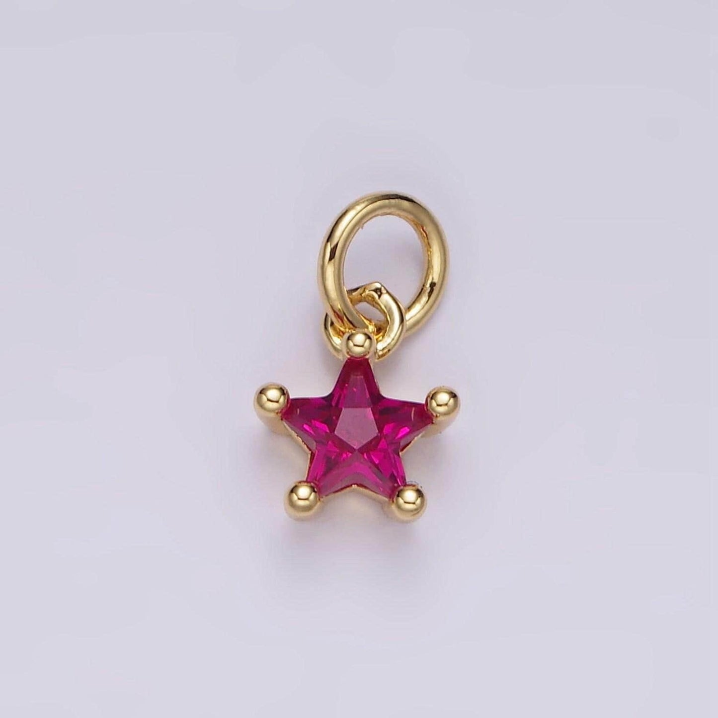 16k gold filled 11mm cz celestial star add-on charm mini star charm | ag549-ag560