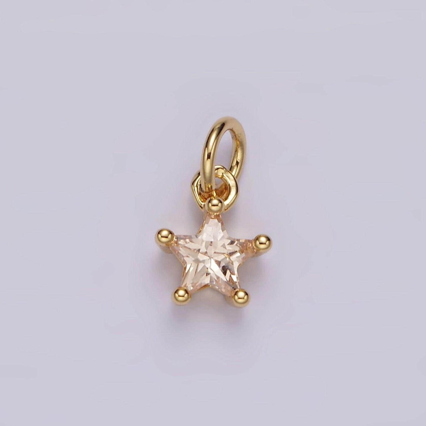 16k gold filled 11mm cz celestial star add-on charm mini star charm | ag549-ag560